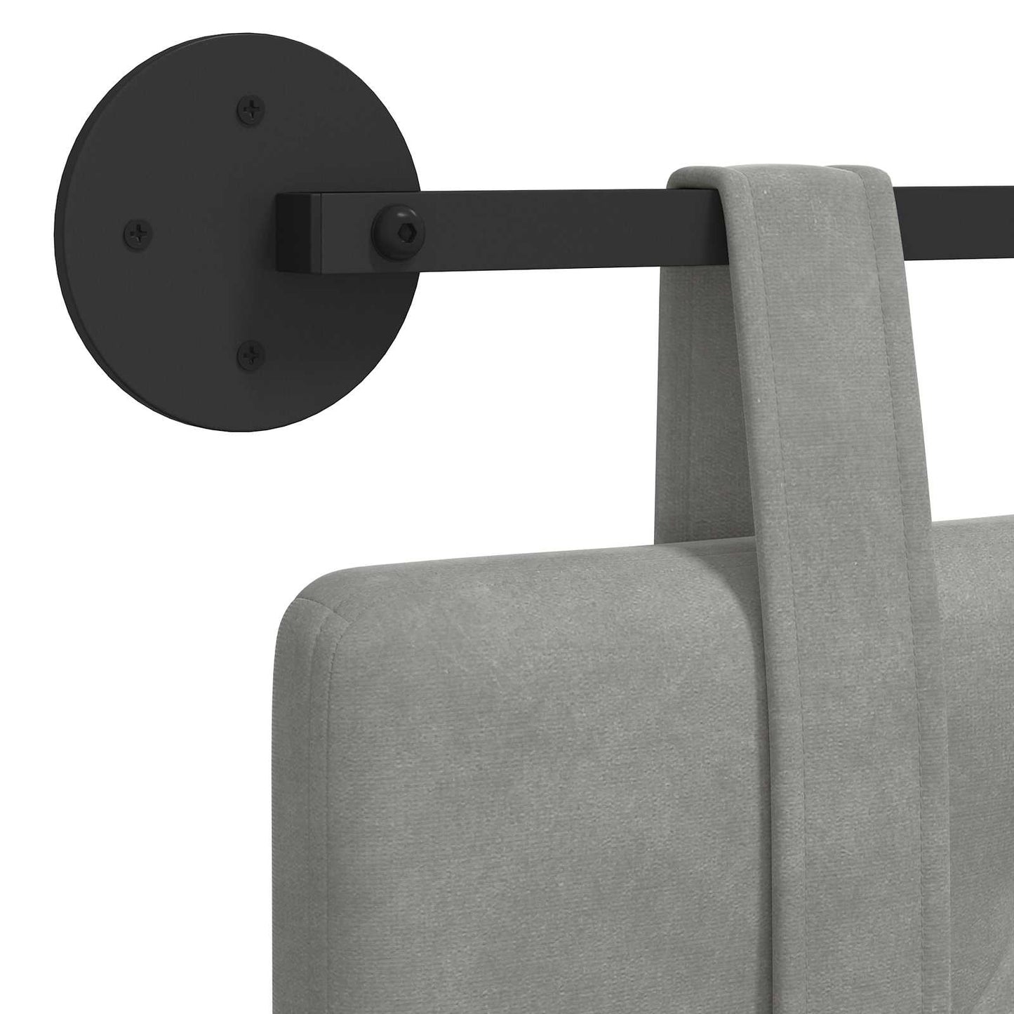 Hangend hoofdbord Lichtgrijs Fluweel is nu te koop bij PeponiXL, paradijselijk wonen!