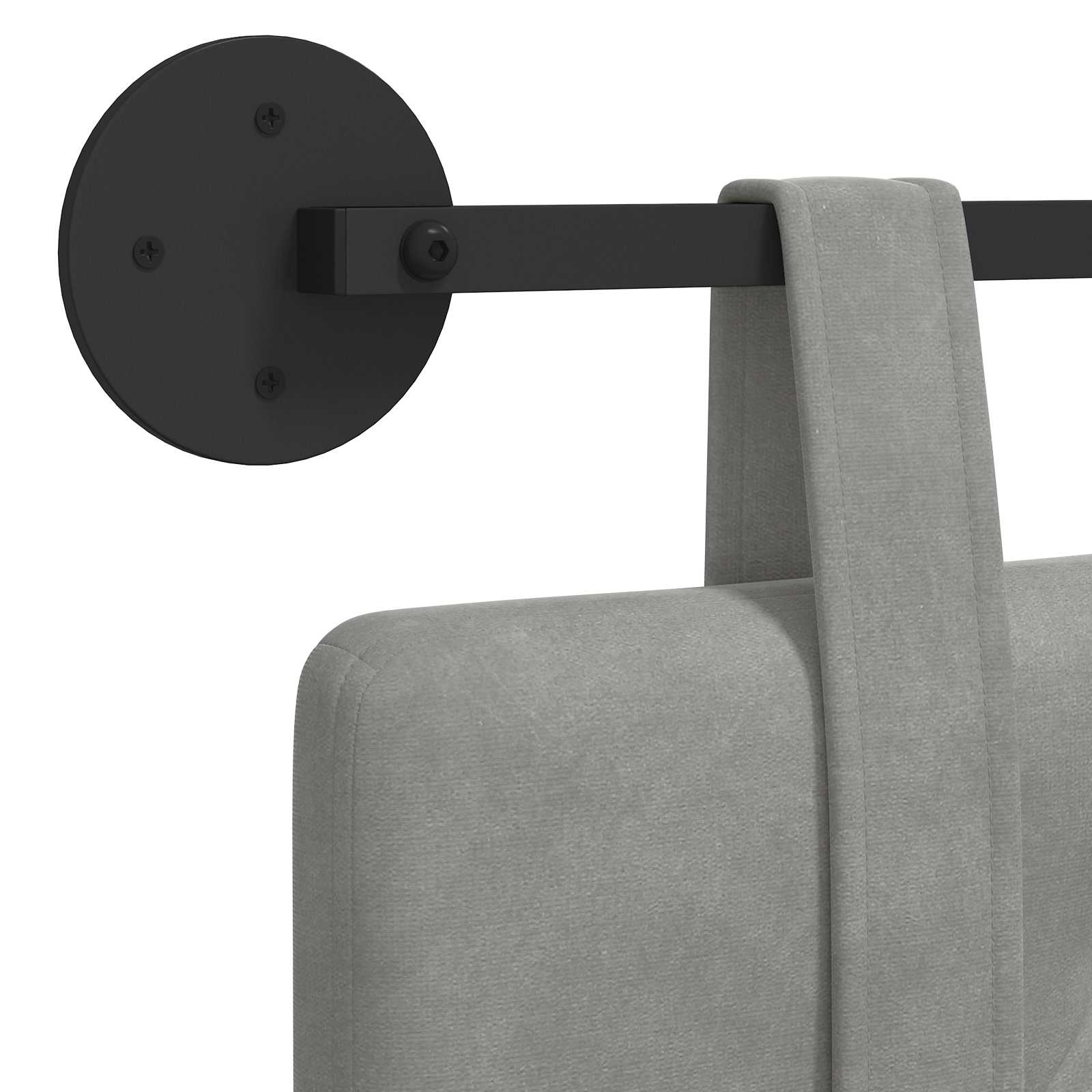 Hangend hoofdbord Lichtgrijs Fluweel is nu te koop bij PeponiXL, paradijselijk wonen!
