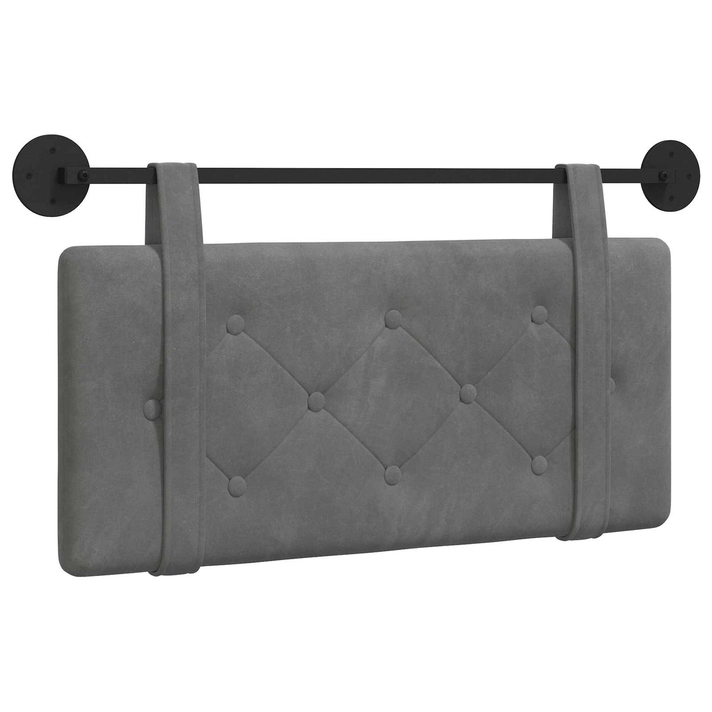 Hangend hoofdbord Donkergrijs Fluweel is nu te koop bij PeponiXL, paradijselijk wonen!