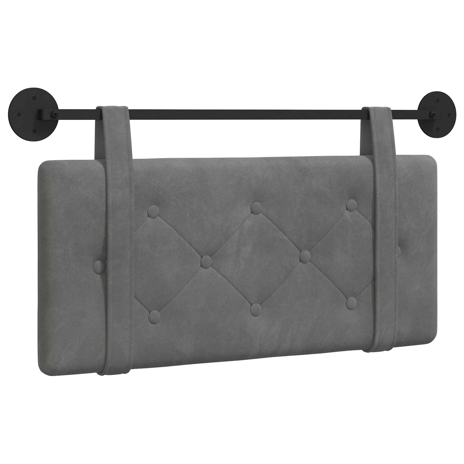Hangend hoofdbord Donkergrijs Fluweel is nu te koop bij PeponiXL, paradijselijk wonen!