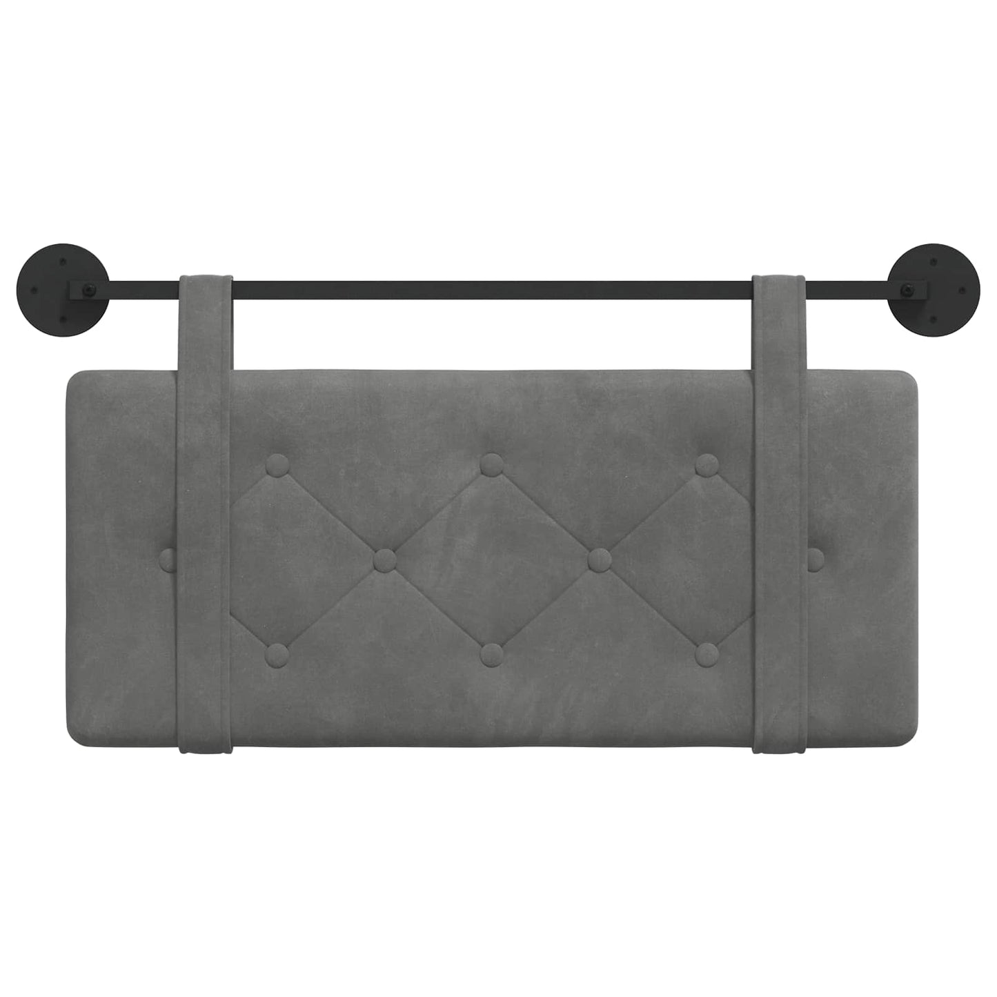 Hangend hoofdbord Donkergrijs Fluweel is nu te koop bij PeponiXL, paradijselijk wonen!