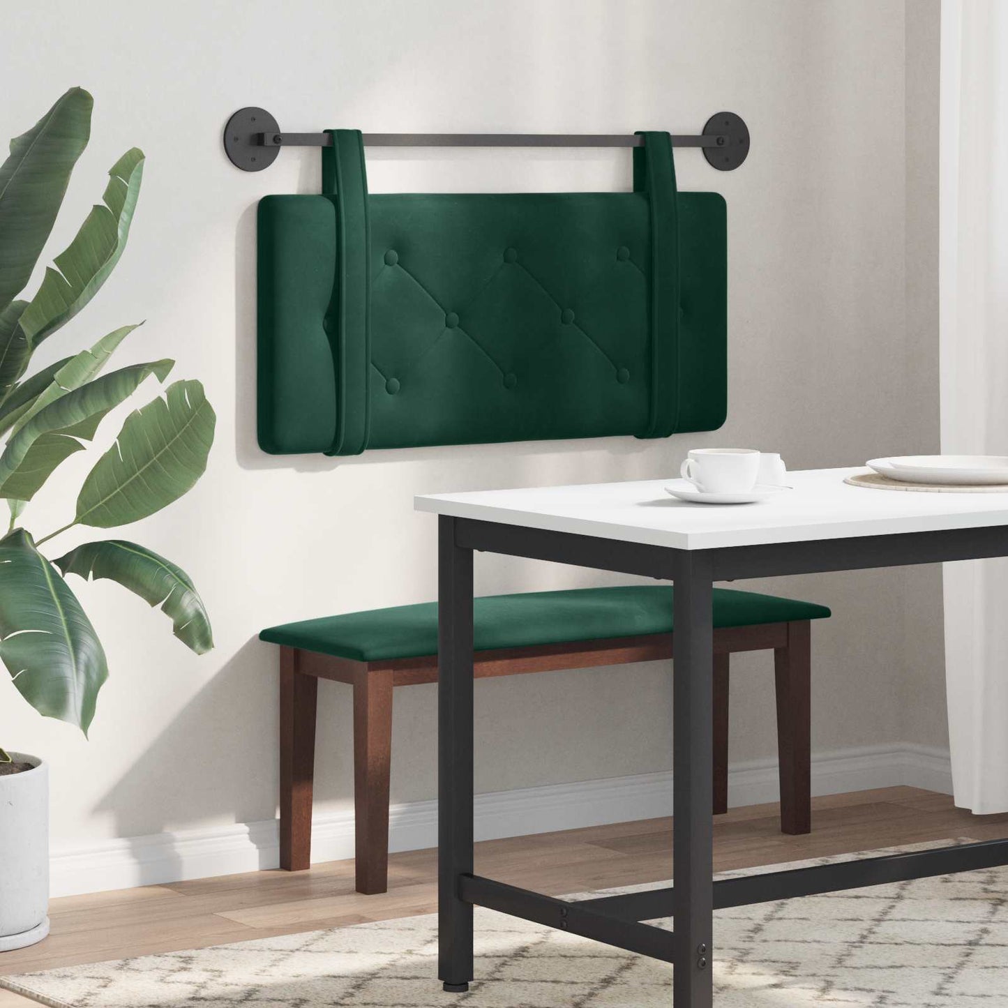 Hangend hoofdbord Donkergroen Fluweel is nu te koop bij PeponiXL, paradijselijk wonen!