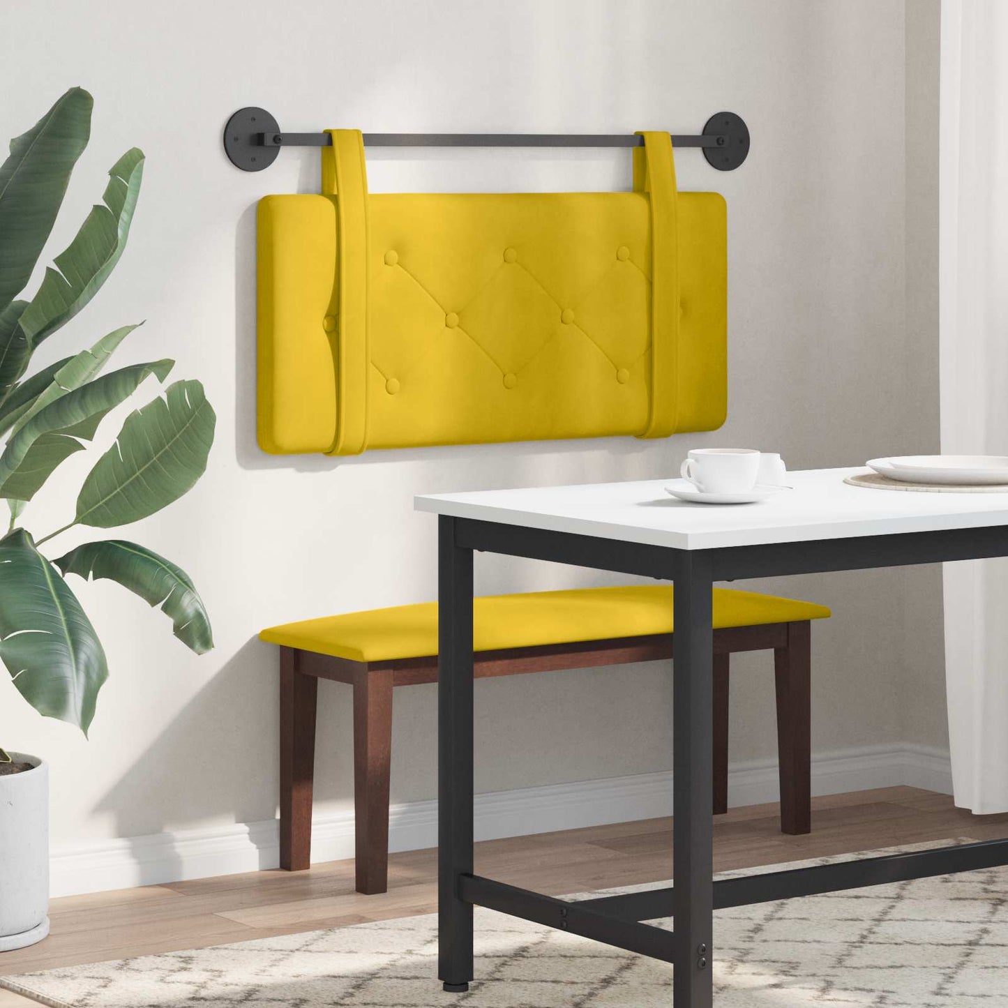 Hangend hoofdbord Geel Fluweel is nu te koop bij PeponiXL, paradijselijk wonen!