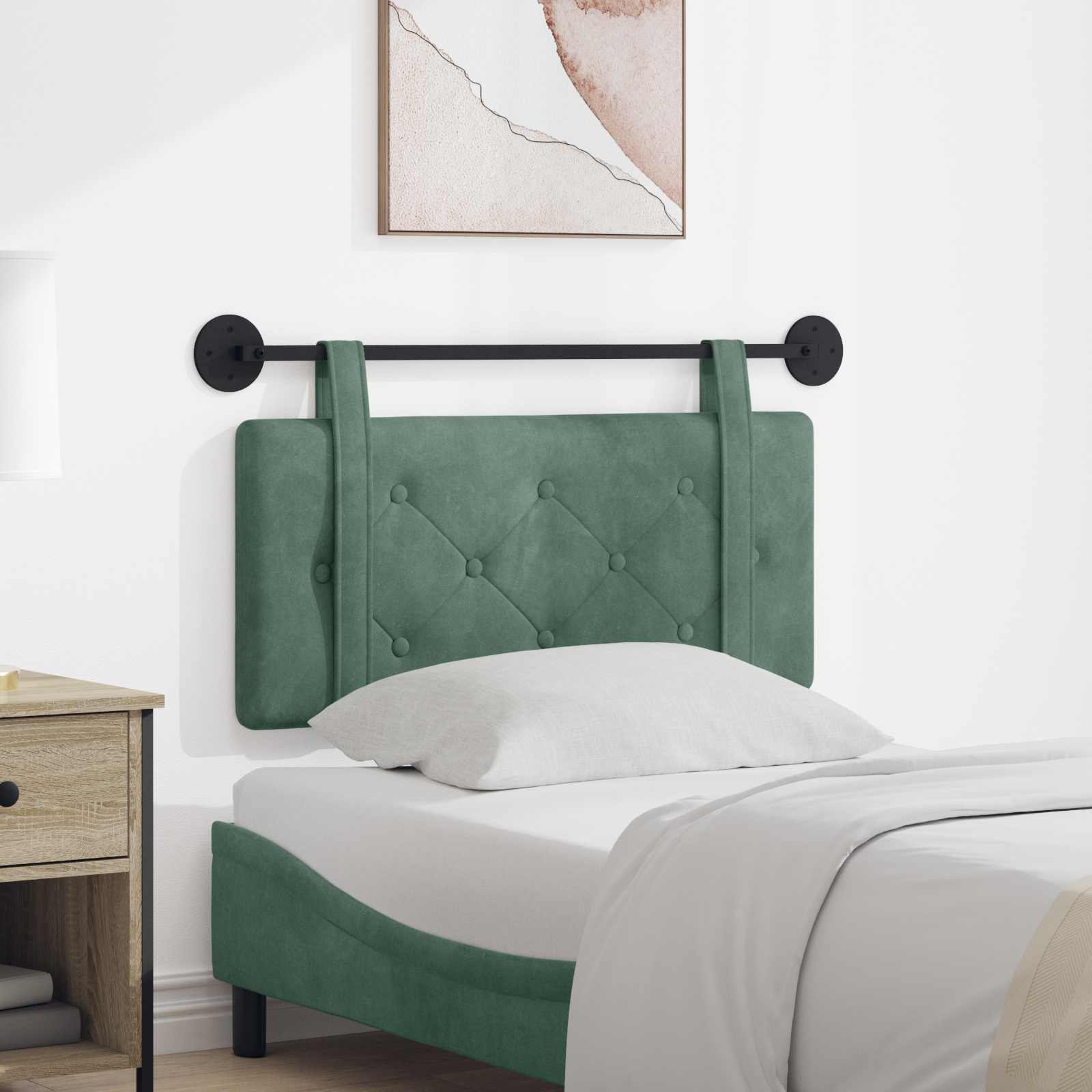 Hangend hoofdbord Zeegroen Fluweel is nu te koop bij PeponiXL, paradijselijk wonen!