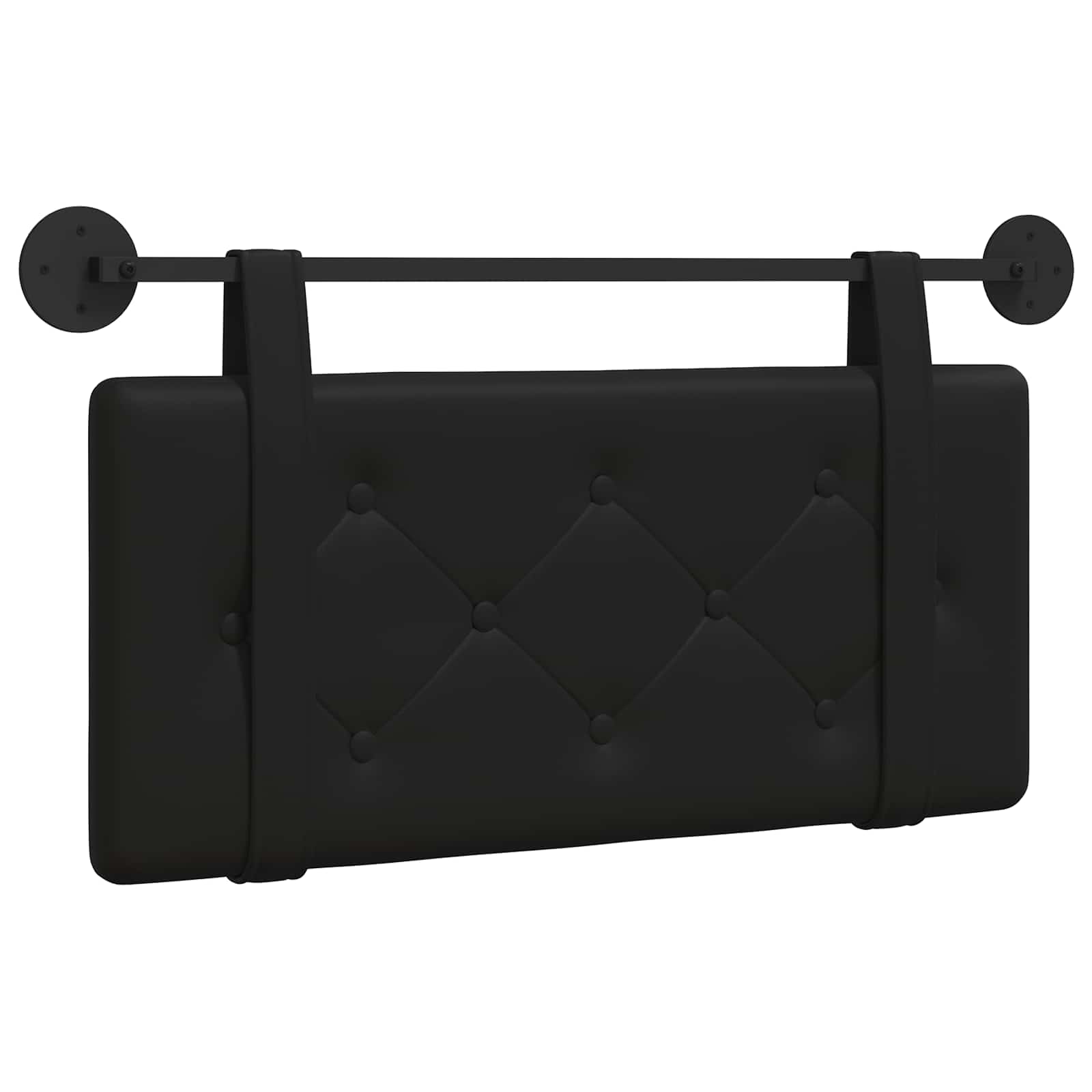 Hangend hoofdbord Zwart Kunstleer is nu te koop bij PeponiXL, paradijselijk wonen!
