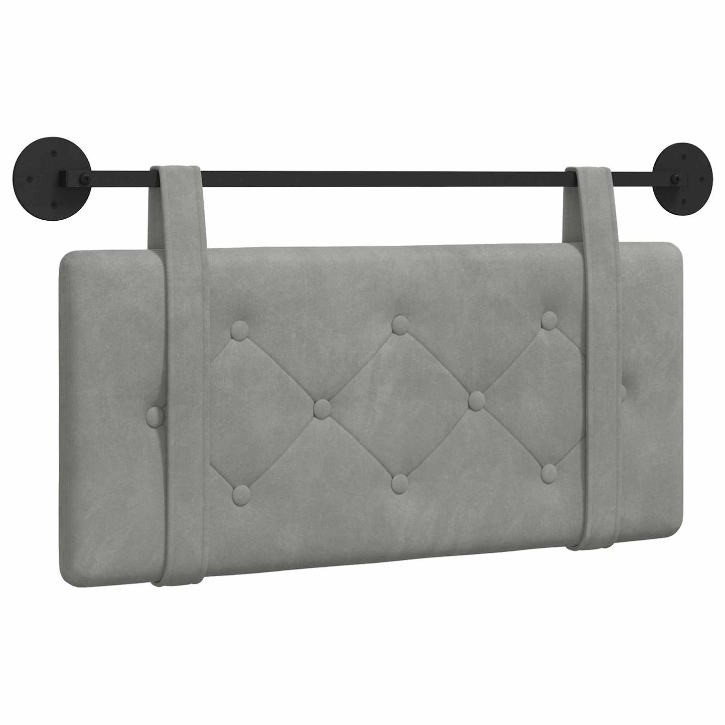 Hangend hoofdbord Lichtgrijs Fluweel is nu te koop bij PeponiXL, paradijselijk wonen!