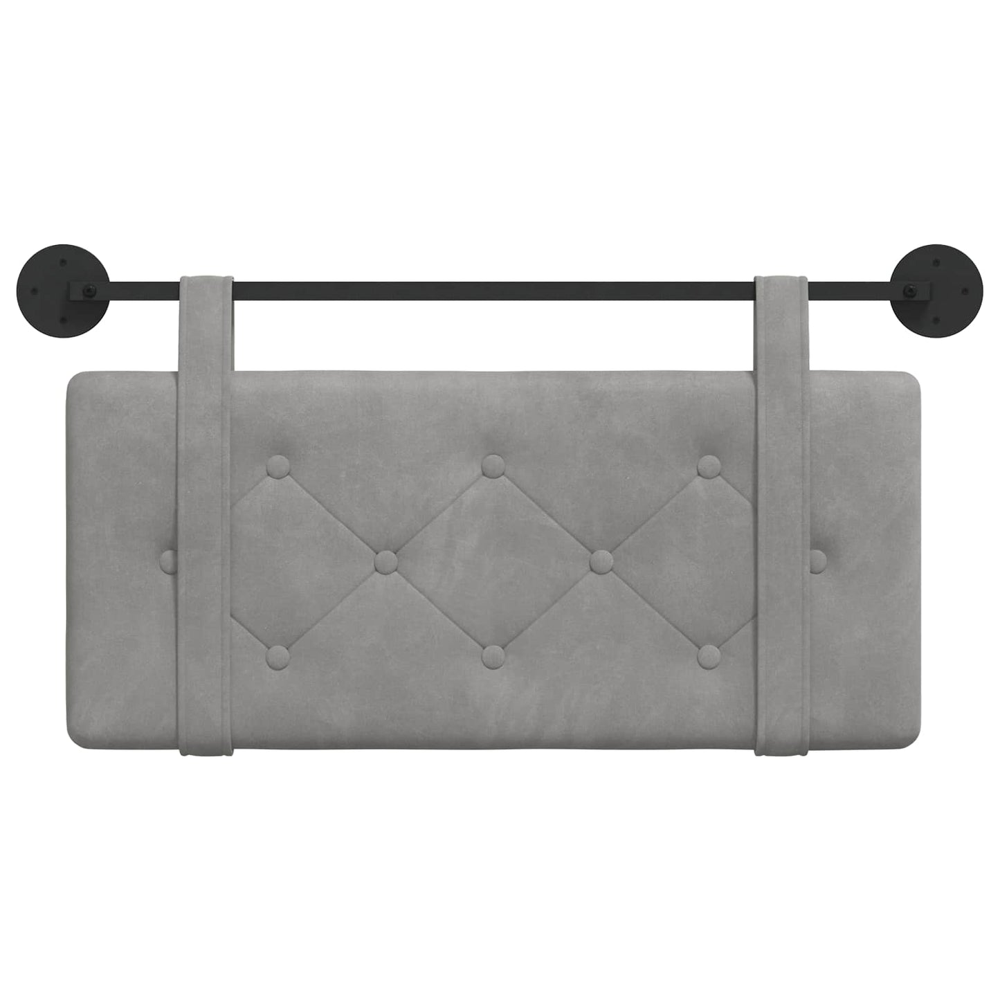 Hangend hoofdbord Lichtgrijs Fluweel is nu te koop bij PeponiXL, paradijselijk wonen!