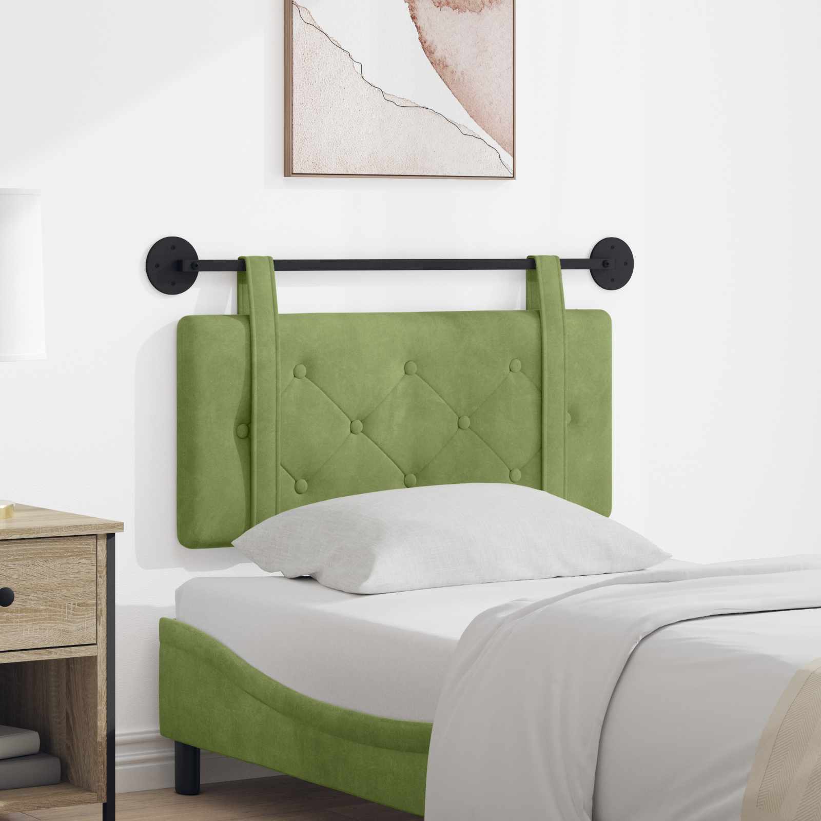 Hangend hoofdbord Lichtgroen Fluweel is nu te koop bij PeponiXL, paradijselijk wonen!