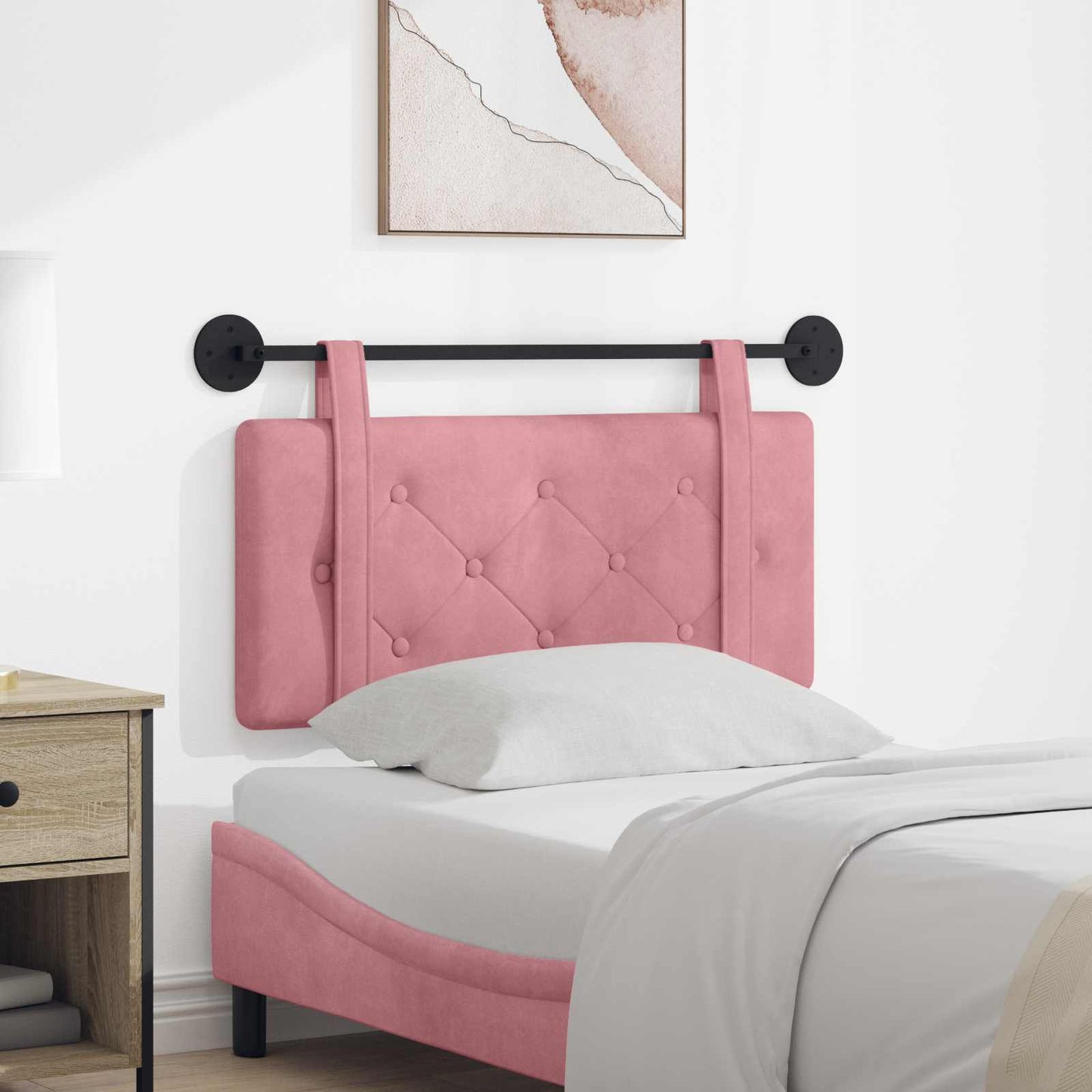 Hangend hoofdbord Roze Fluweel is nu te koop bij PeponiXL, paradijselijk wonen!