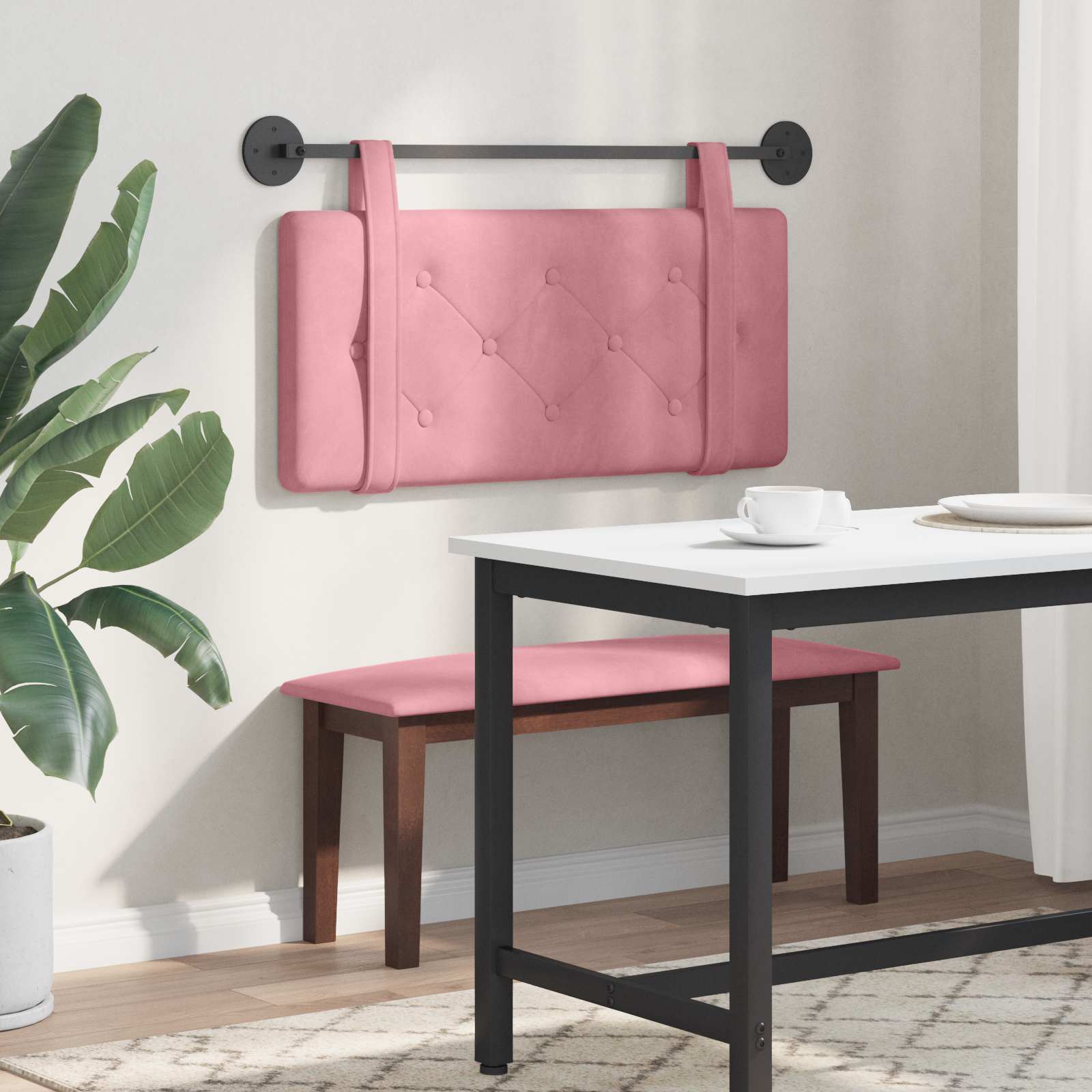 Hangend hoofdbord Roze Fluweel is nu te koop bij PeponiXL, paradijselijk wonen!