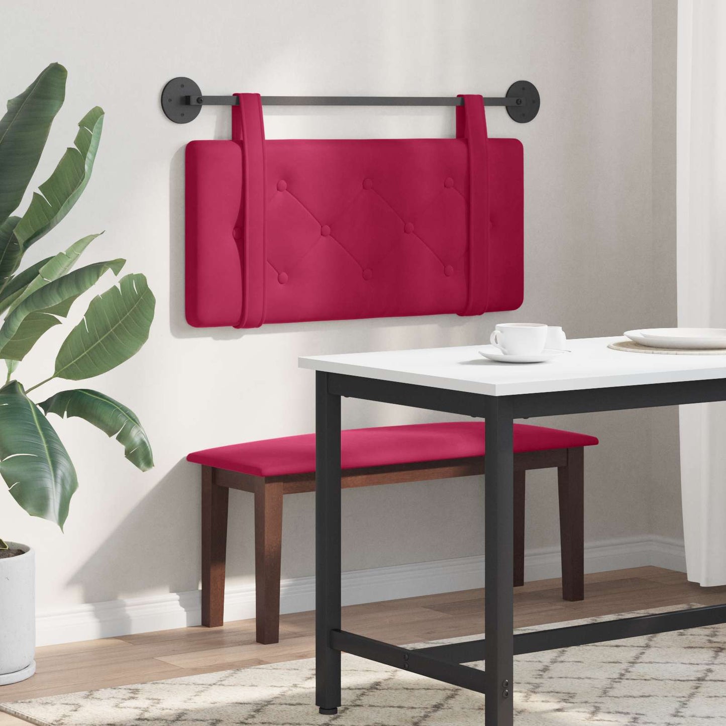 Hangend hoofdbord Wijnrood Fluweel is nu te koop bij PeponiXL, paradijselijk wonen!