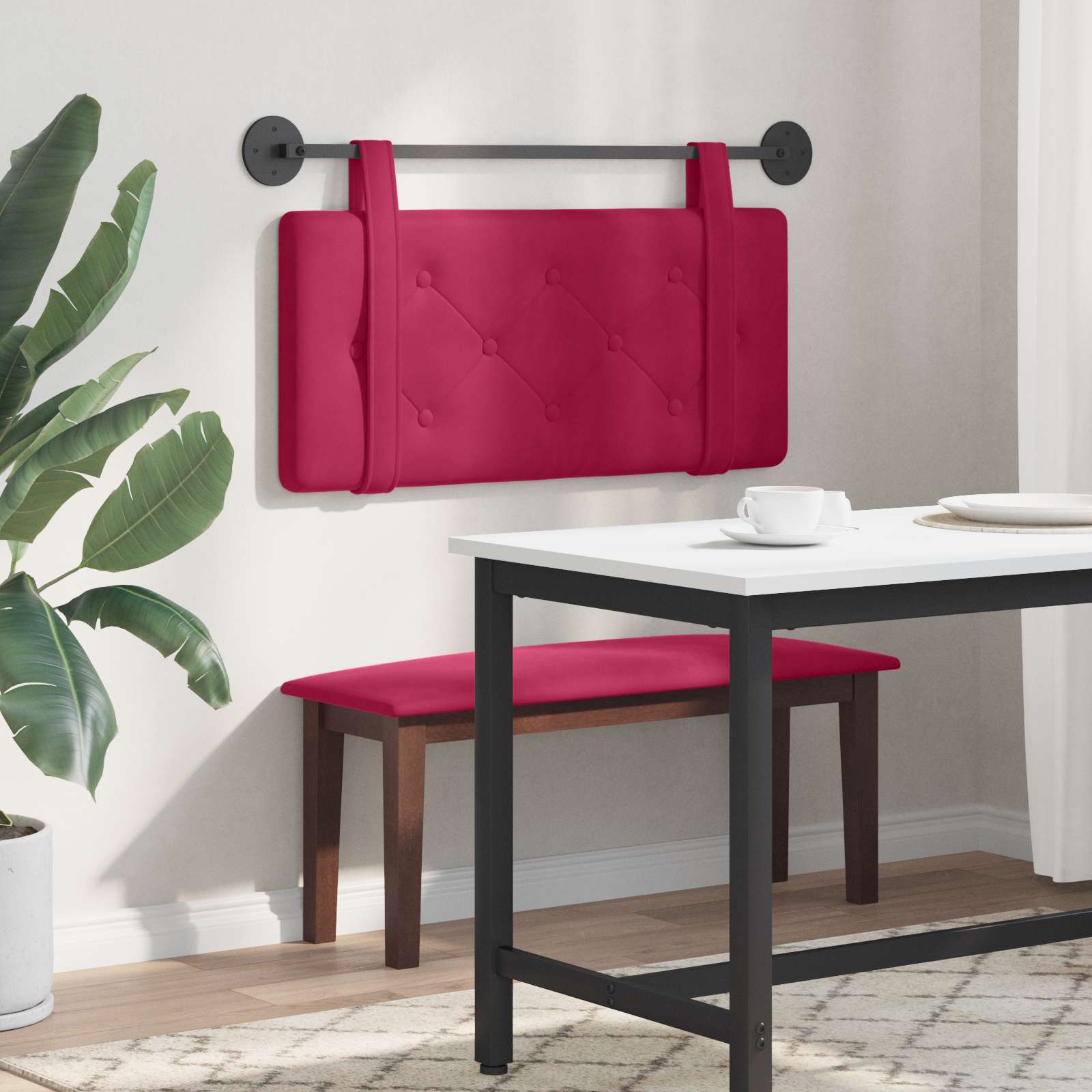 Hangend hoofdbord Wijnrood Fluweel is nu te koop bij PeponiXL, paradijselijk wonen!