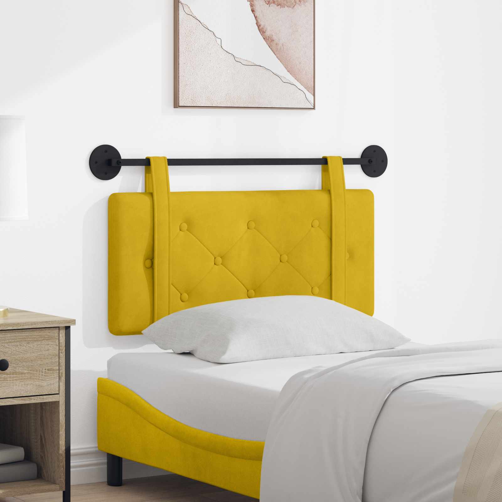 Hangend hoofdbord Geel Fluweel is nu te koop bij PeponiXL, paradijselijk wonen!