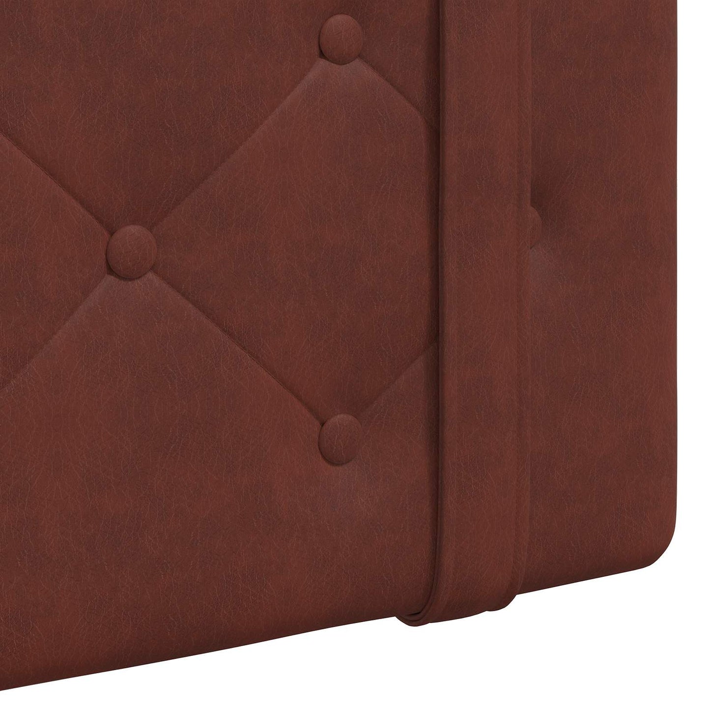 Hangend hoofdbord Glanzend Bruin Antiek PU is nu te koop bij PeponiXL, paradijselijk wonen!