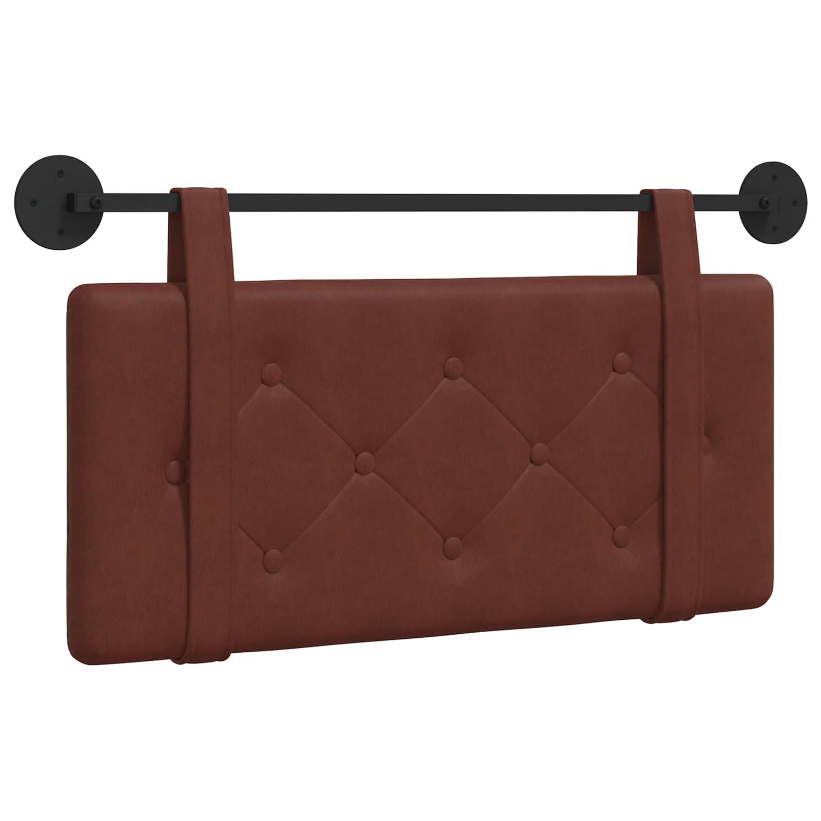Hangend hoofdbord Glanzend Bruin Antiek PU is nu te koop bij PeponiXL, paradijselijk wonen!