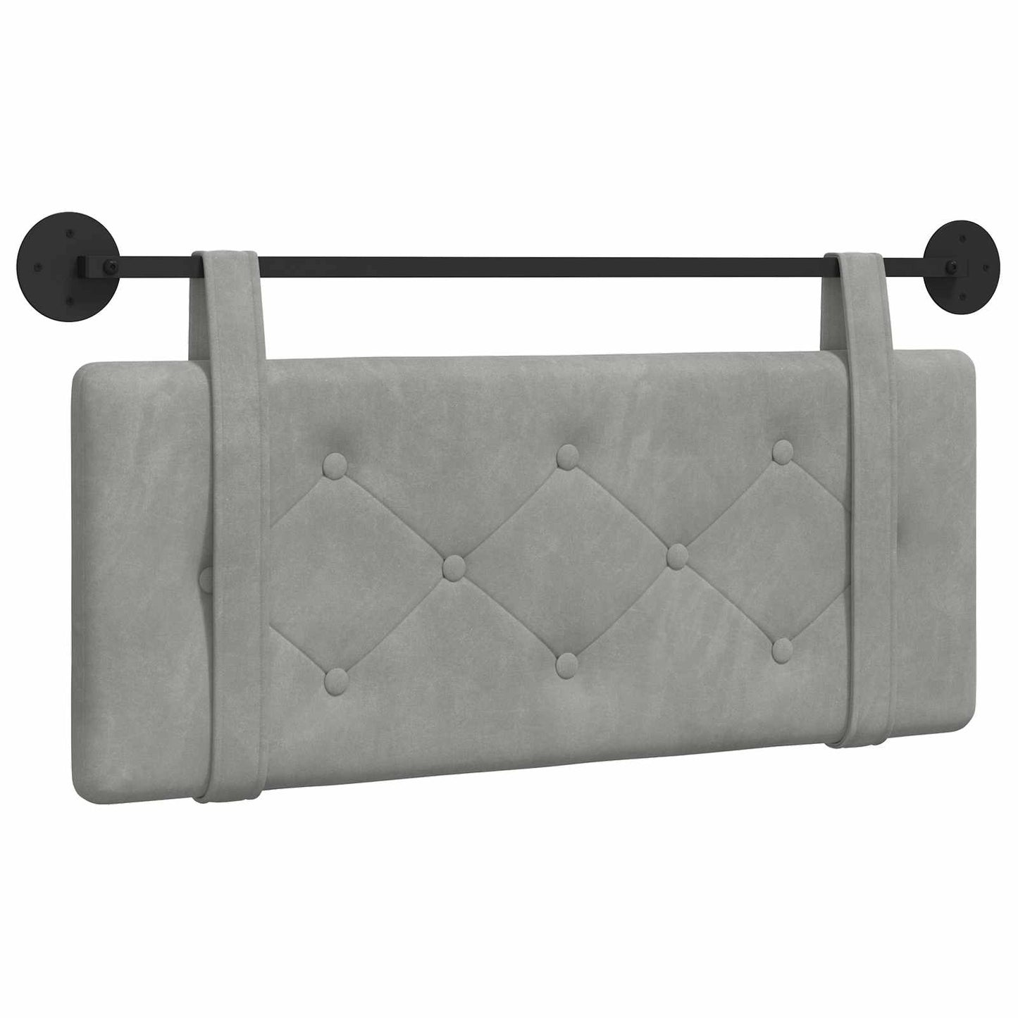 Hangend hoofdbord Lichtgrijs Fluweel is nu te koop bij PeponiXL, paradijselijk wonen!