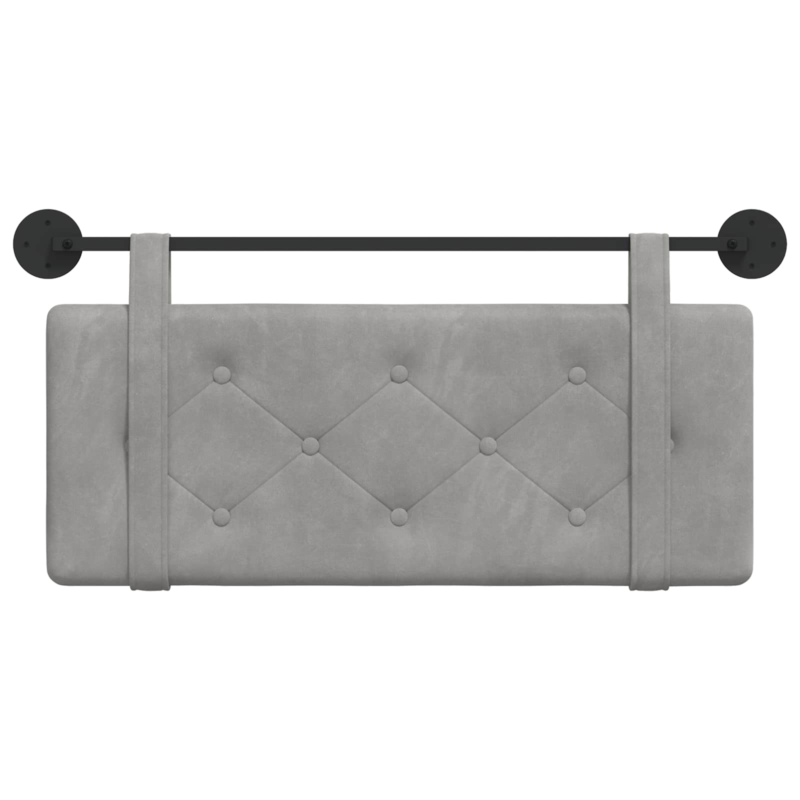Hangend hoofdbord Lichtgrijs Fluweel is nu te koop bij PeponiXL, paradijselijk wonen!