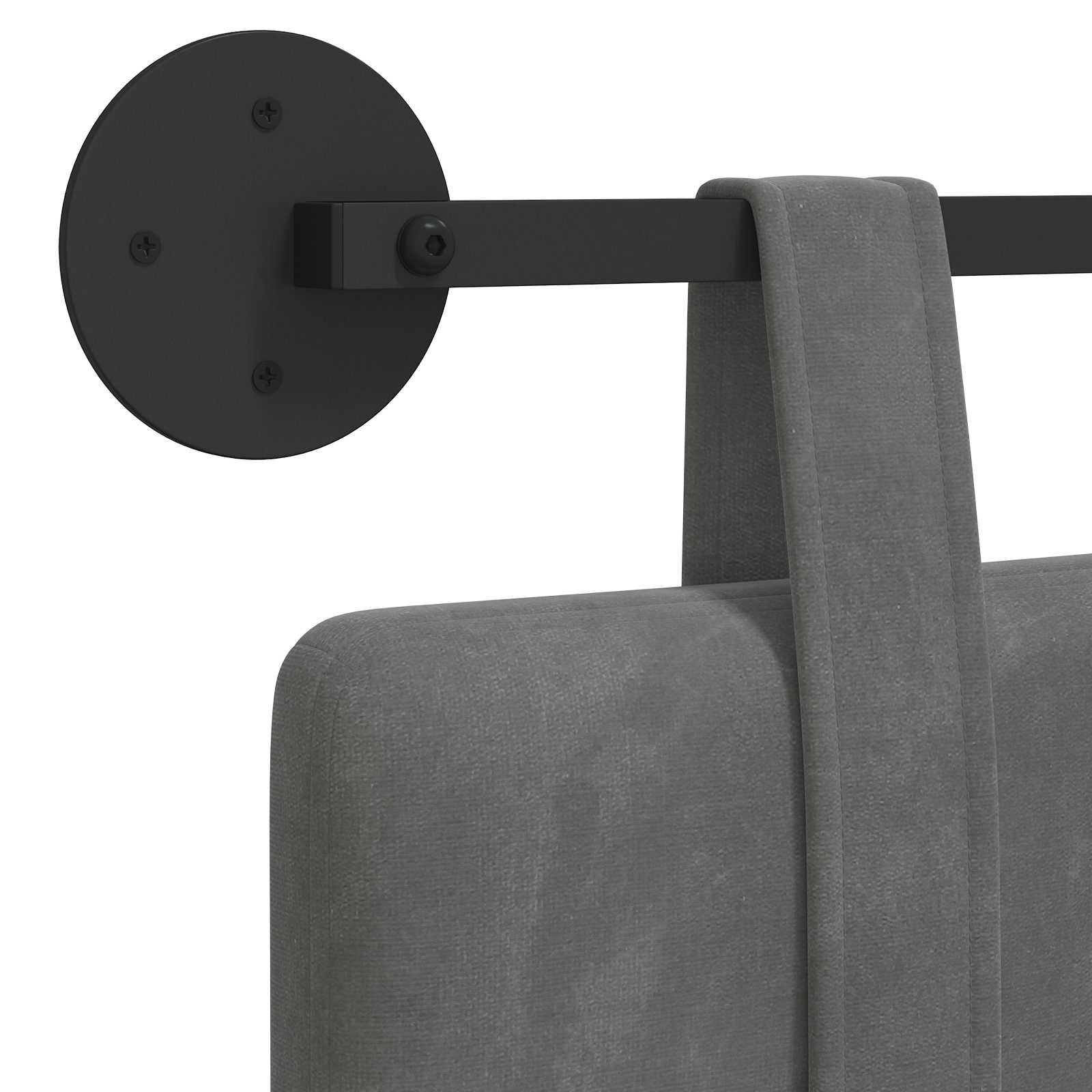 Hangend hoofdbord Donkergrijs Fluweel is nu te koop bij PeponiXL, paradijselijk wonen!