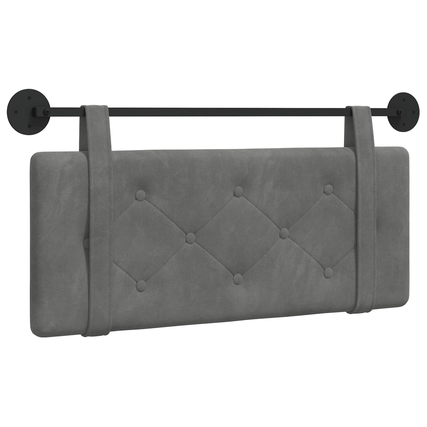 Hangend hoofdbord Donkergrijs Fluweel is nu te koop bij PeponiXL, paradijselijk wonen!
