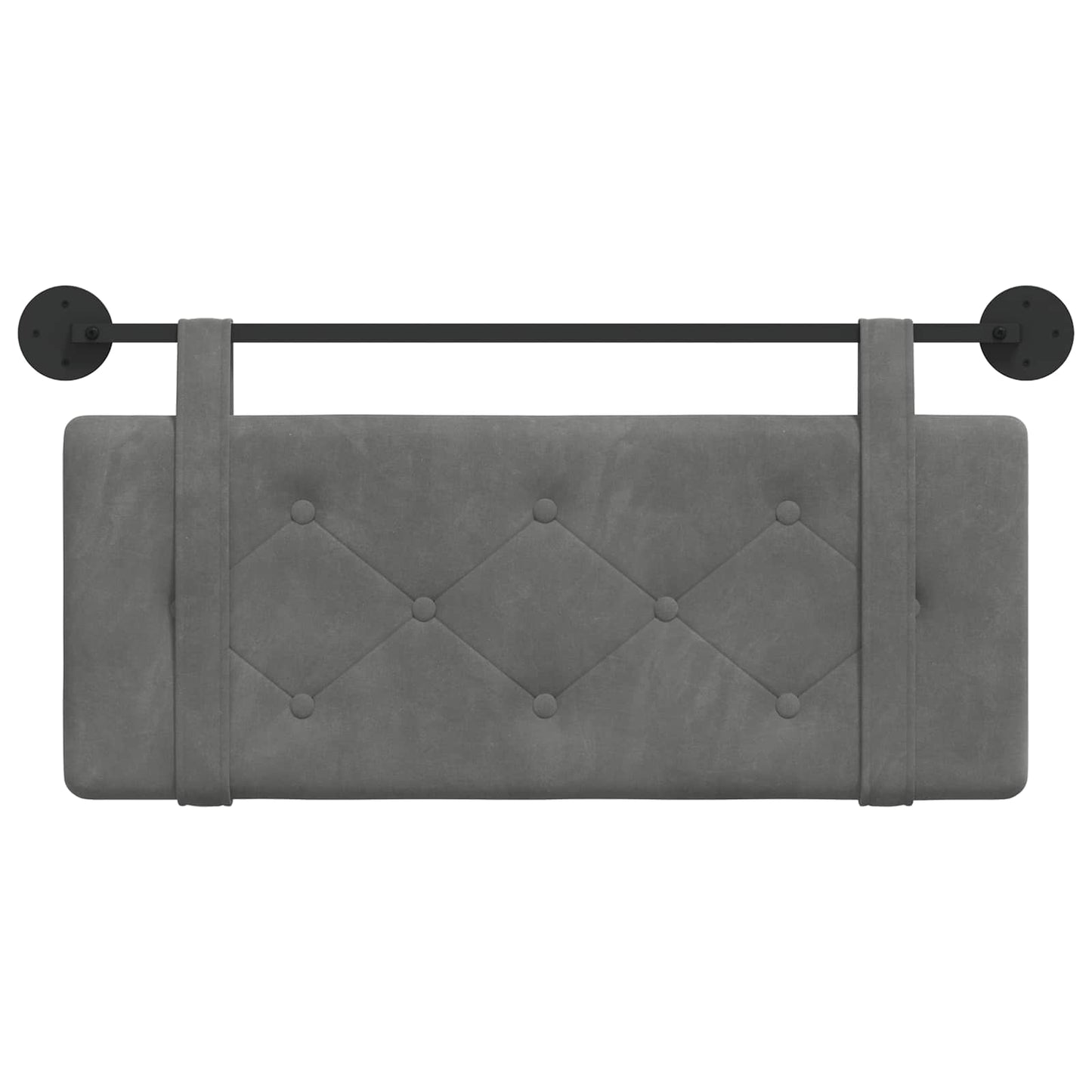 Hangend hoofdbord Donkergrijs Fluweel is nu te koop bij PeponiXL, paradijselijk wonen!