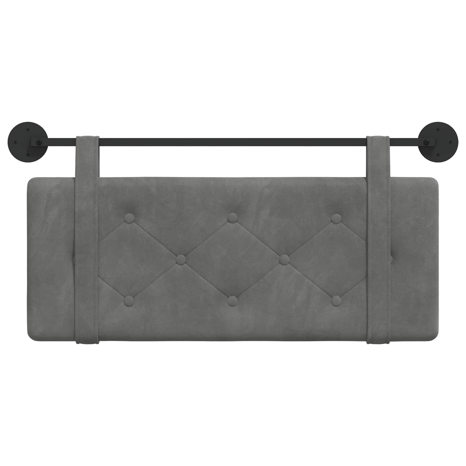 Hangend hoofdbord Donkergrijs Fluweel is nu te koop bij PeponiXL, paradijselijk wonen!