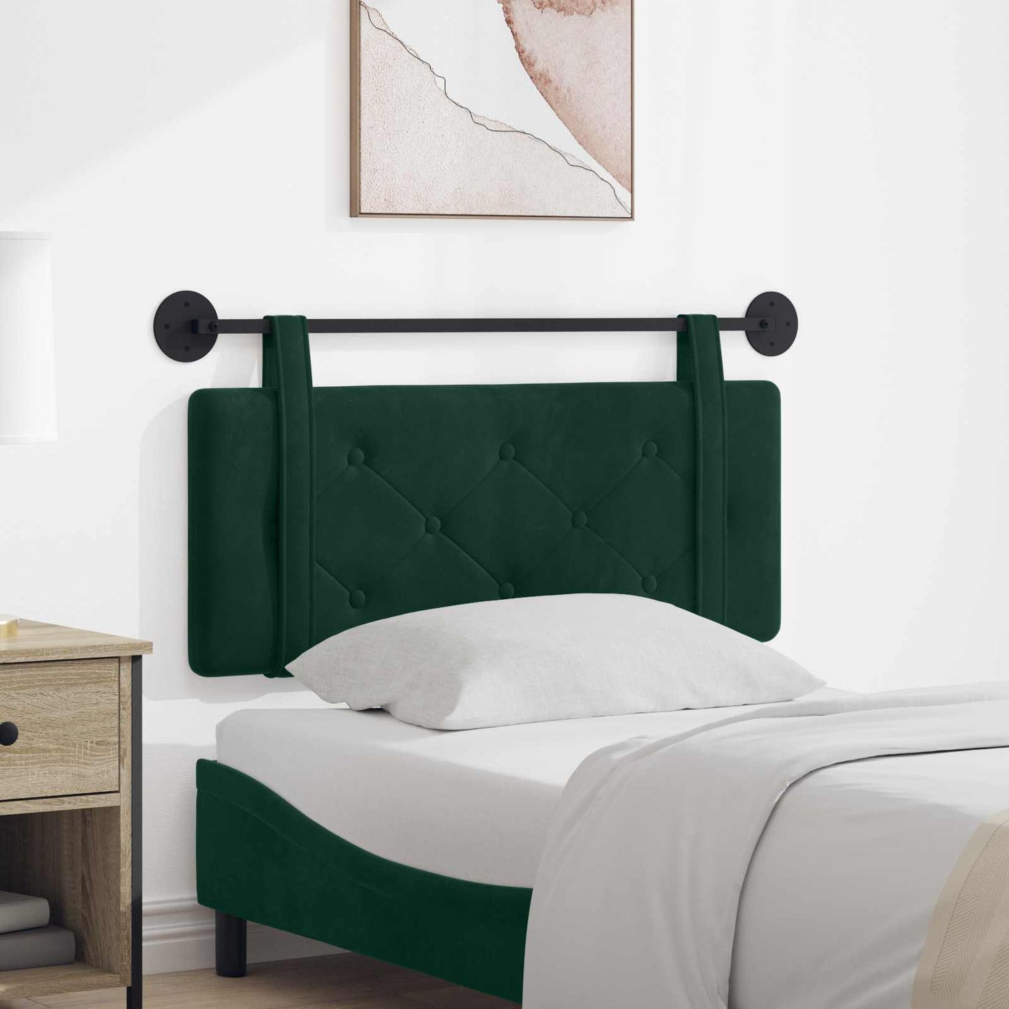 Hangend hoofdbord Donkergroen Fluweel is nu te koop bij PeponiXL, paradijselijk wonen!
