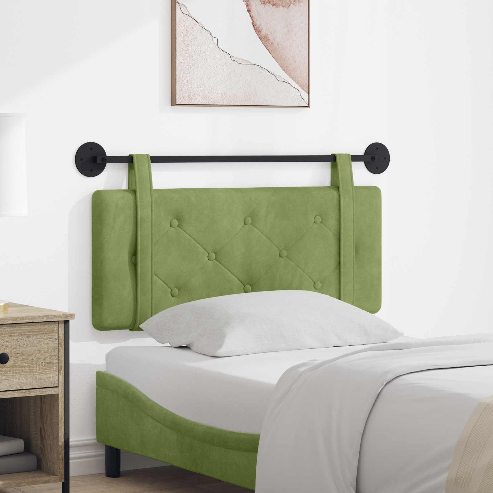 Hangend hoofdbord Lichtgroen Fluweel is nu te koop bij PeponiXL, paradijselijk wonen!