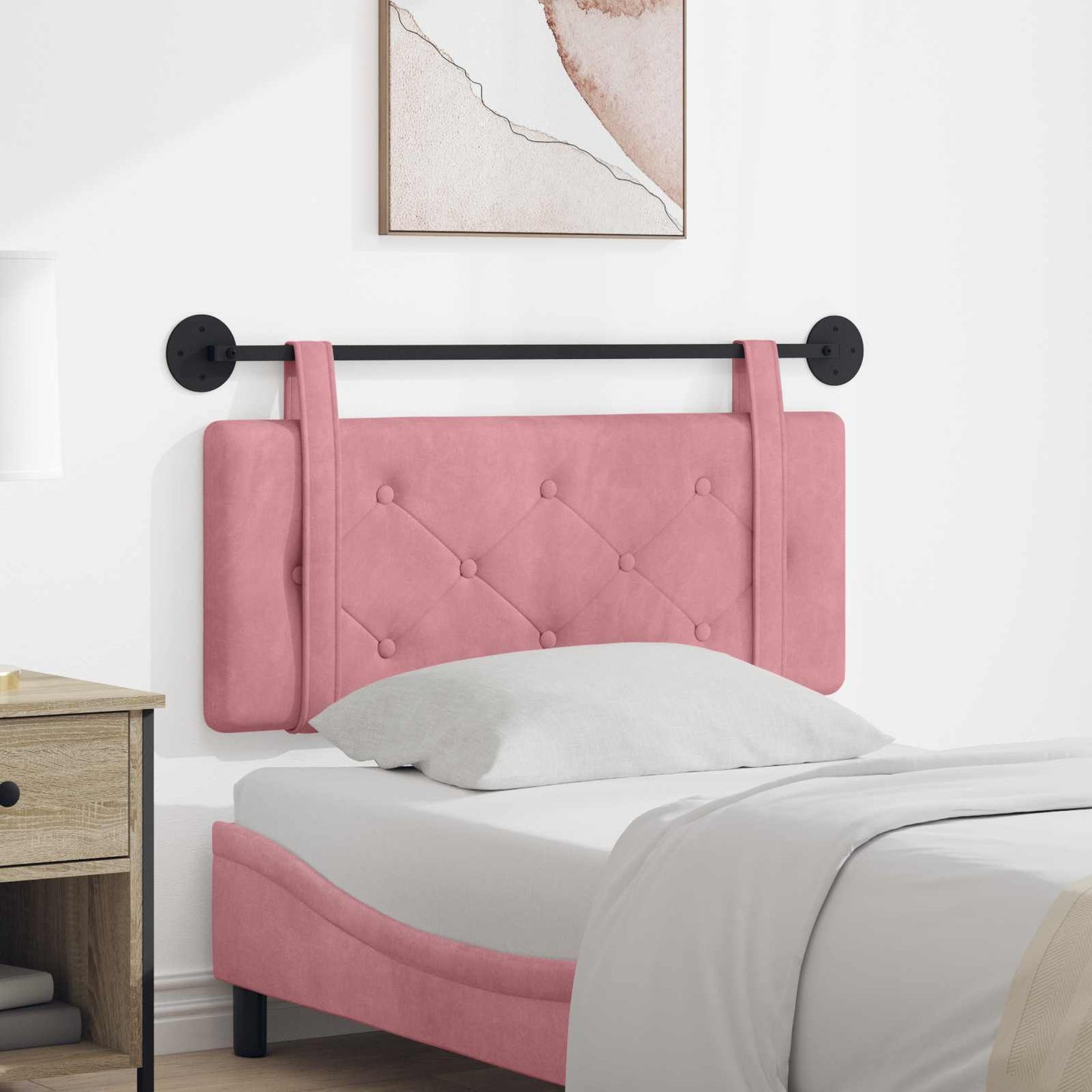 Hangend hoofdbord Roze Fluweel is nu te koop bij PeponiXL, paradijselijk wonen!