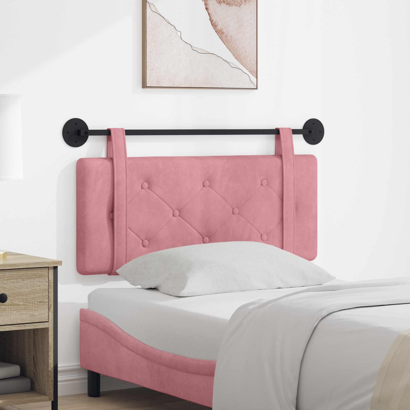 Hangend hoofdbord Roze Fluweel is nu te koop bij PeponiXL, paradijselijk wonen!