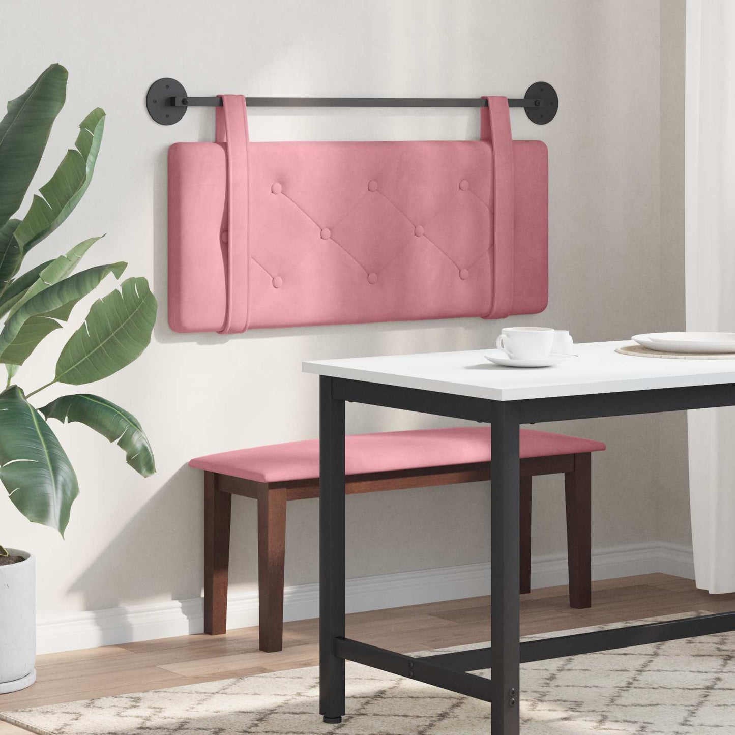 Hangend hoofdbord Roze Fluweel is nu te koop bij PeponiXL, paradijselijk wonen!