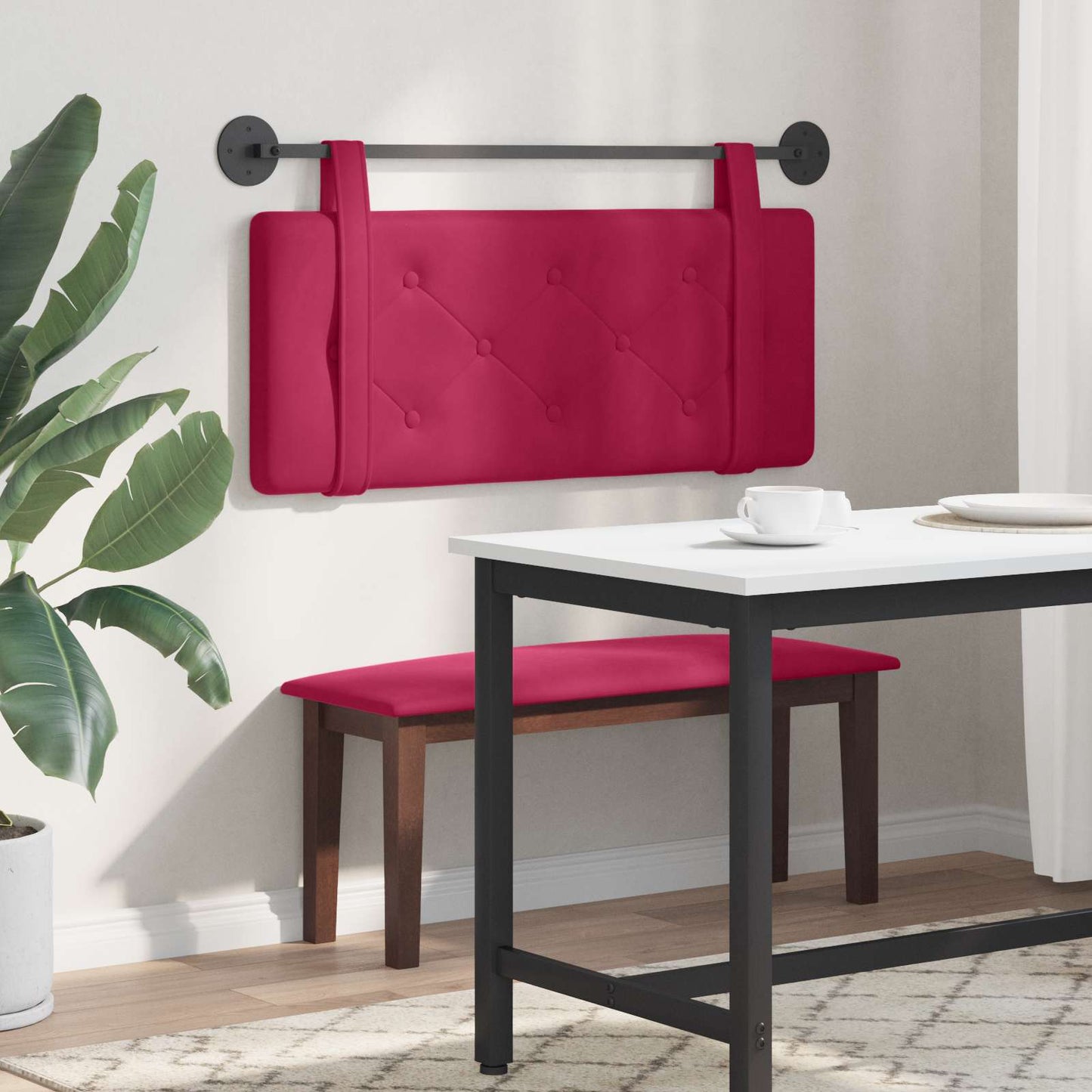 Hangend hoofdbord Wijnrood Fluweel is nu te koop bij PeponiXL, paradijselijk wonen!