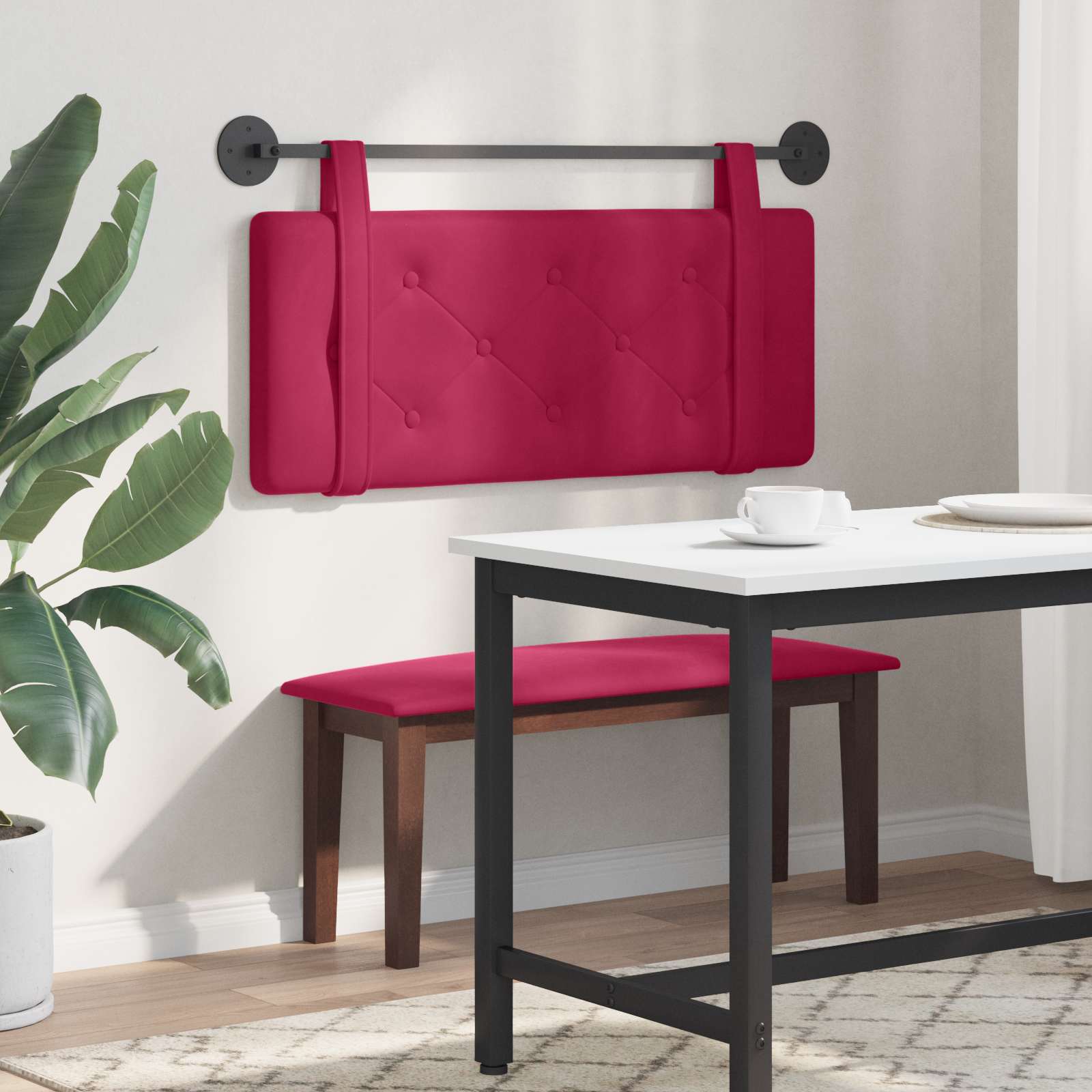 Hangend hoofdbord Wijnrood Fluweel is nu te koop bij PeponiXL, paradijselijk wonen!