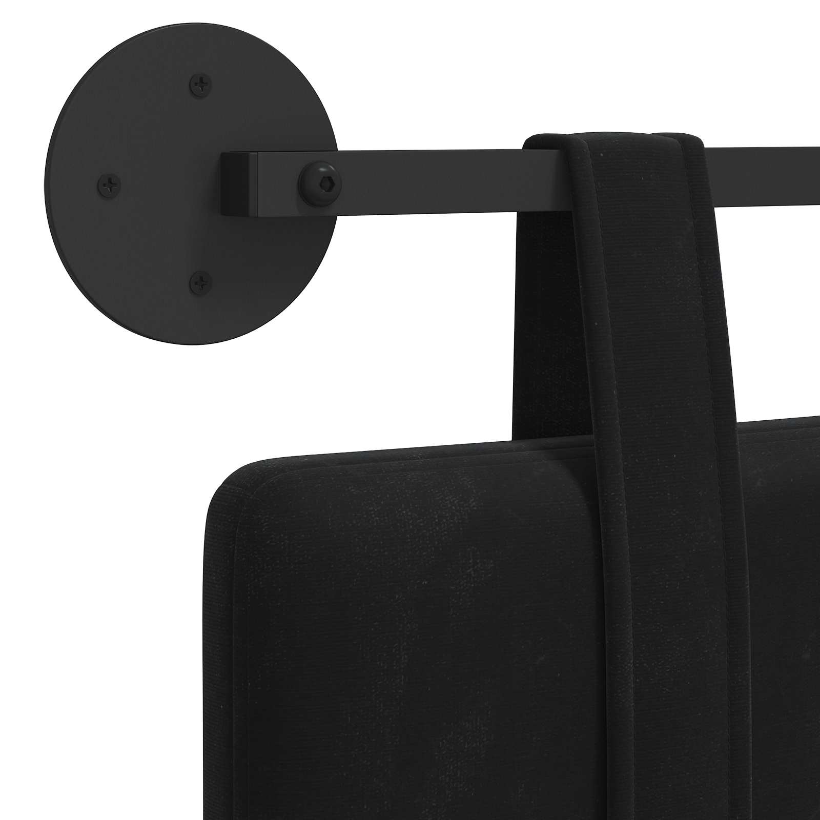 Hangend hoofdbord Zwart Fluweel is nu te koop bij PeponiXL, paradijselijk wonen!