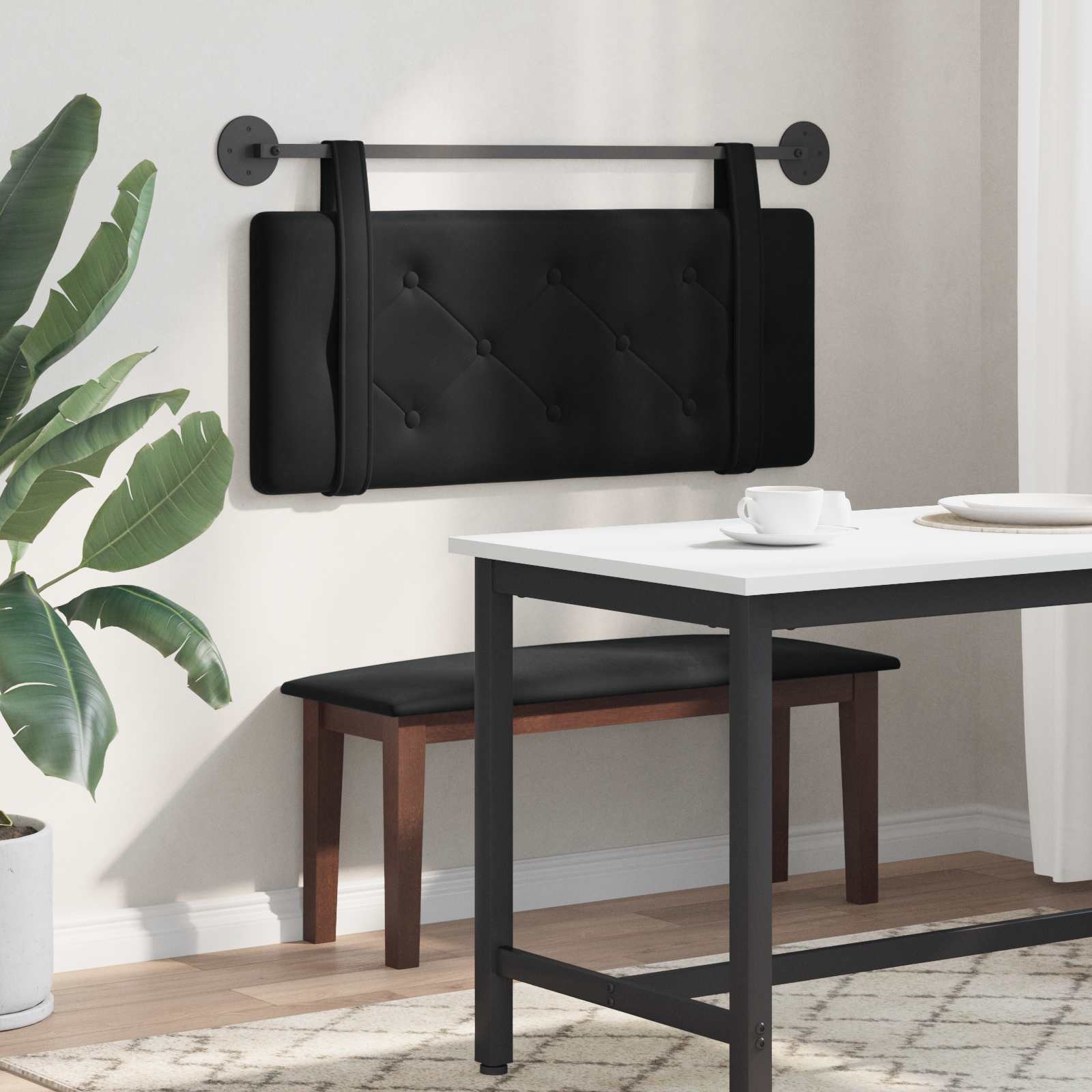 Hangend hoofdbord Zwart Fluweel is nu te koop bij PeponiXL, paradijselijk wonen!