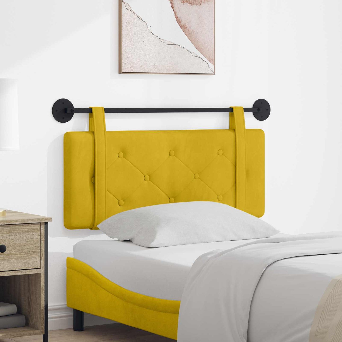 Hangend hoofdbord Geel Fluweel is nu te koop bij PeponiXL, paradijselijk wonen!