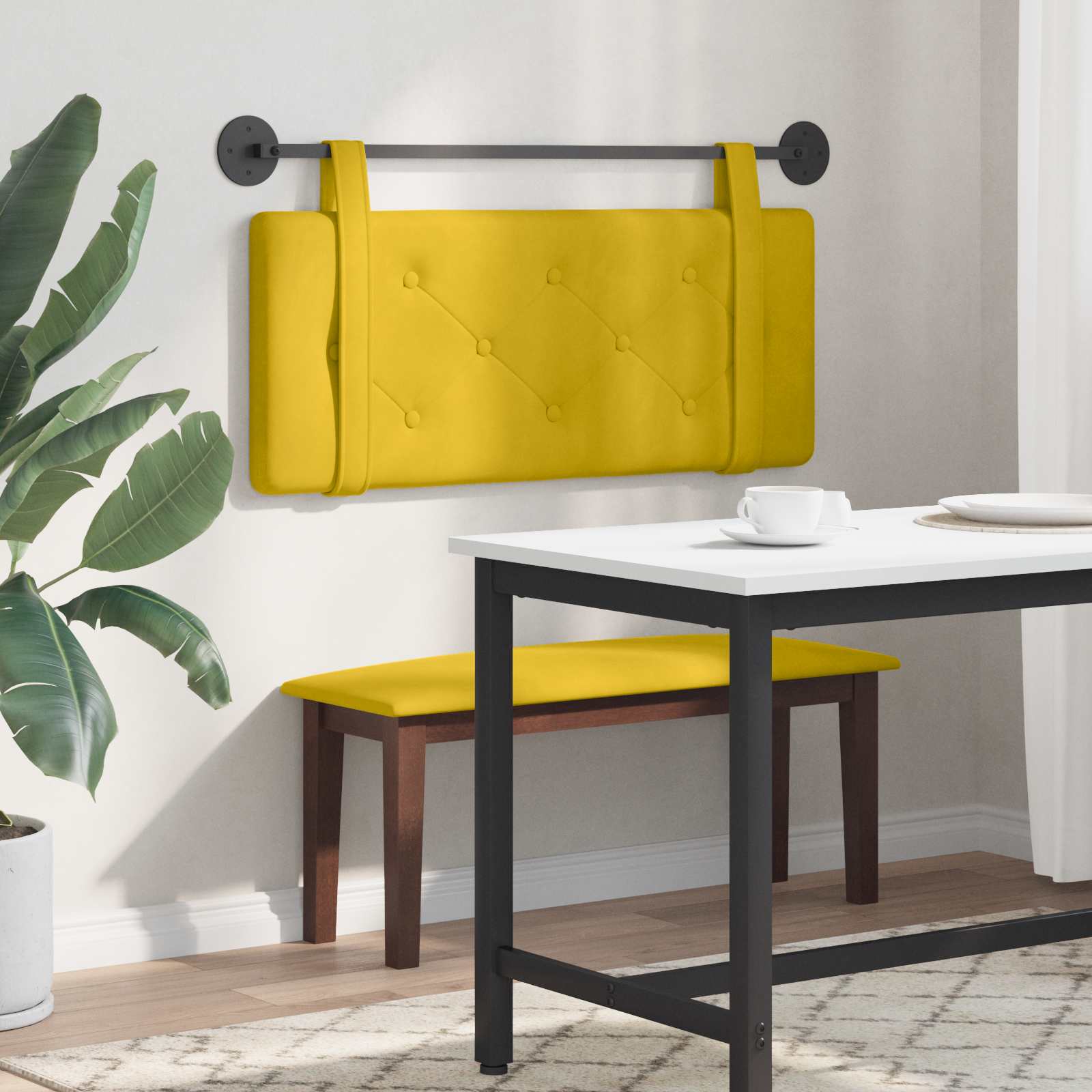 Hangend hoofdbord Geel Fluweel is nu te koop bij PeponiXL, paradijselijk wonen!