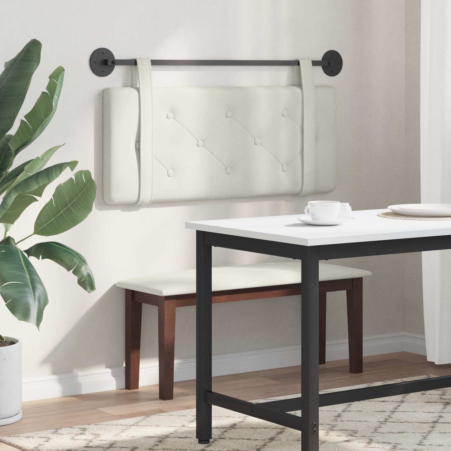 Hangend hoofdbord Crème Fluweel is nu te koop bij PeponiXL, paradijselijk wonen!