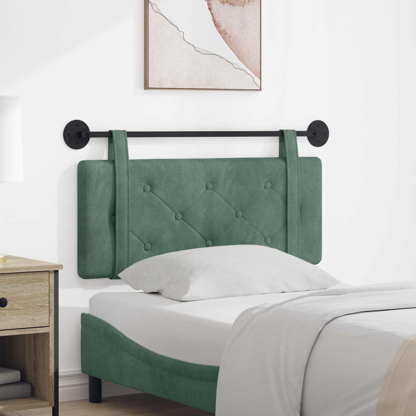 Hangend hoofdbord Zeegroen Fluweel is nu te koop bij PeponiXL, paradijselijk wonen!