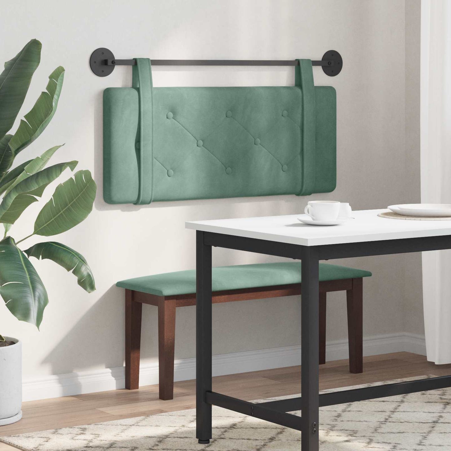 Hangend hoofdbord Zeegroen Fluweel is nu te koop bij PeponiXL, paradijselijk wonen!