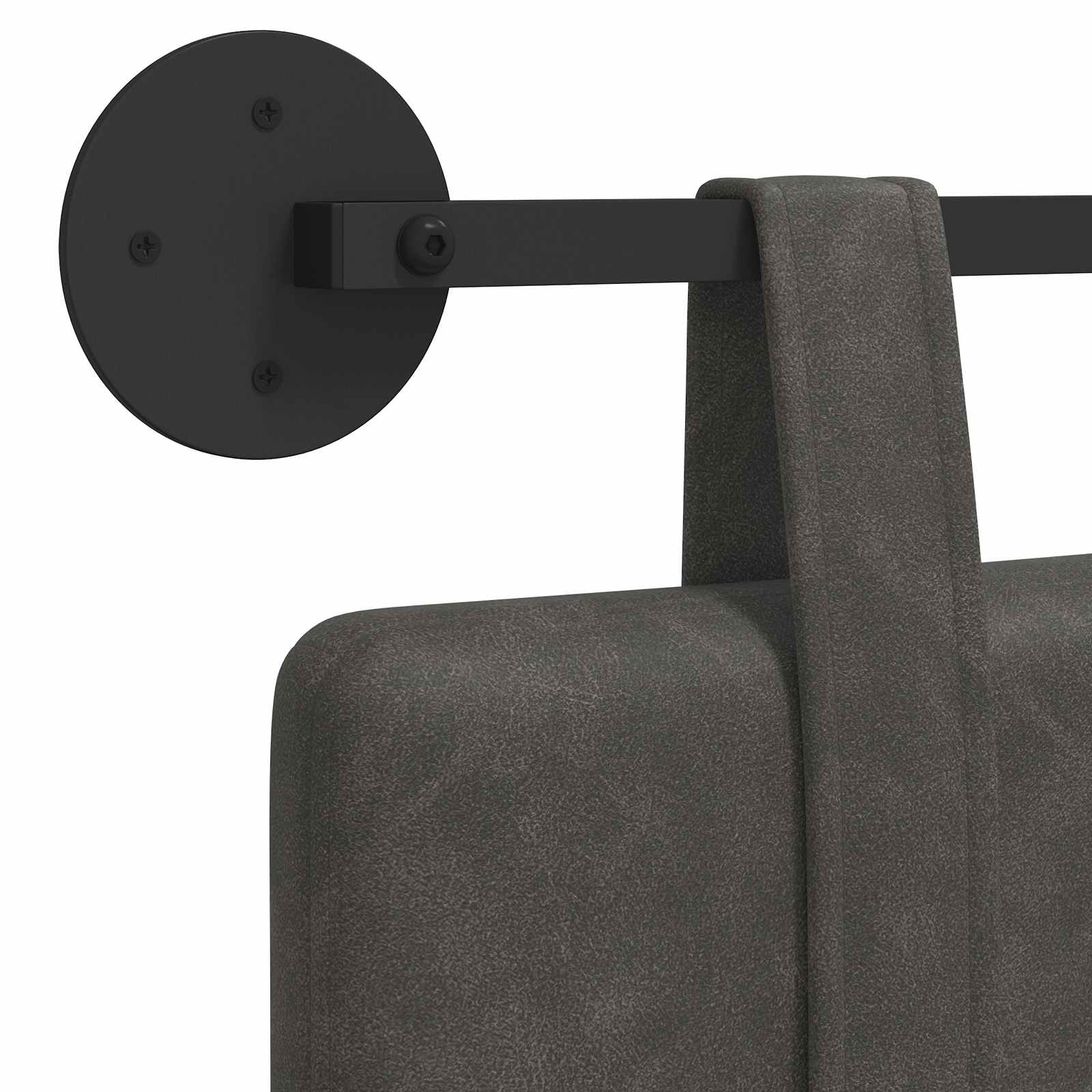 Hangend hoofdbord Zwart Antiek PU is nu te koop bij PeponiXL, paradijselijk wonen!