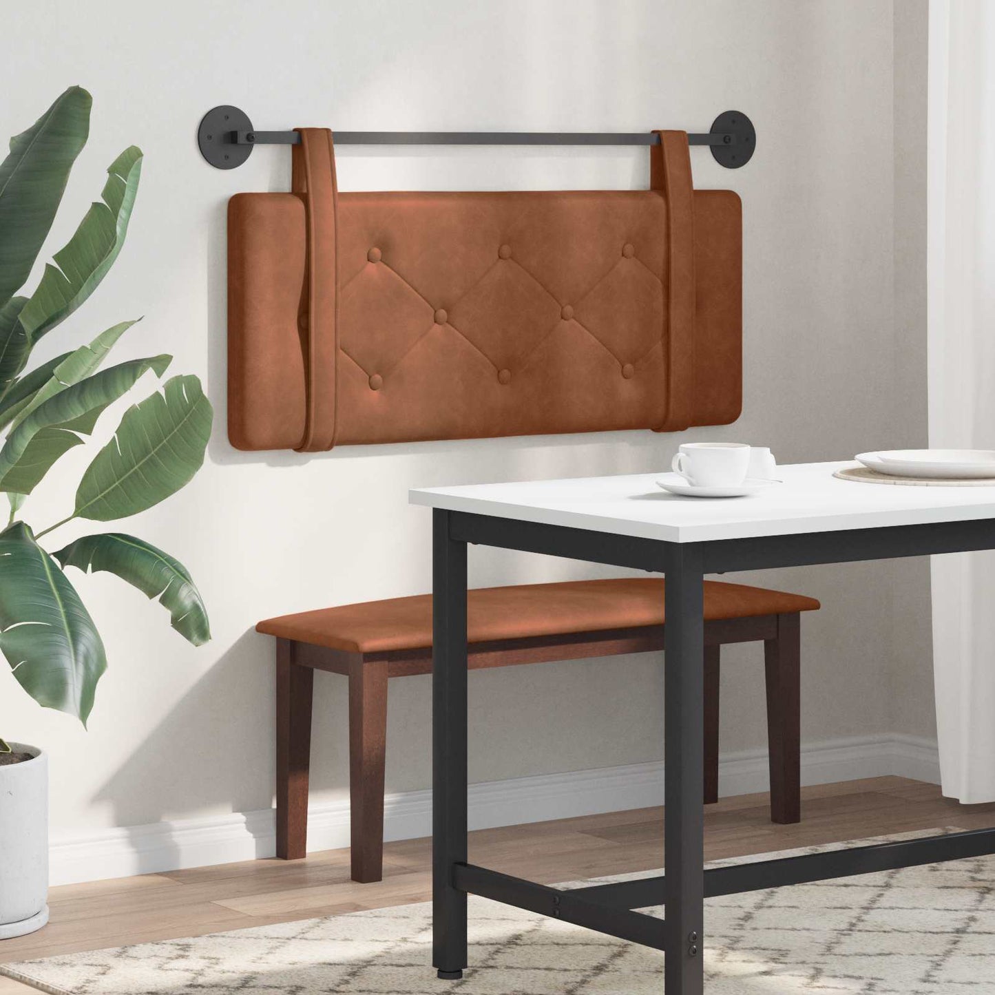 Hangend hoofdbord Bruin Antiek PU is nu te koop bij PeponiXL, paradijselijk wonen!