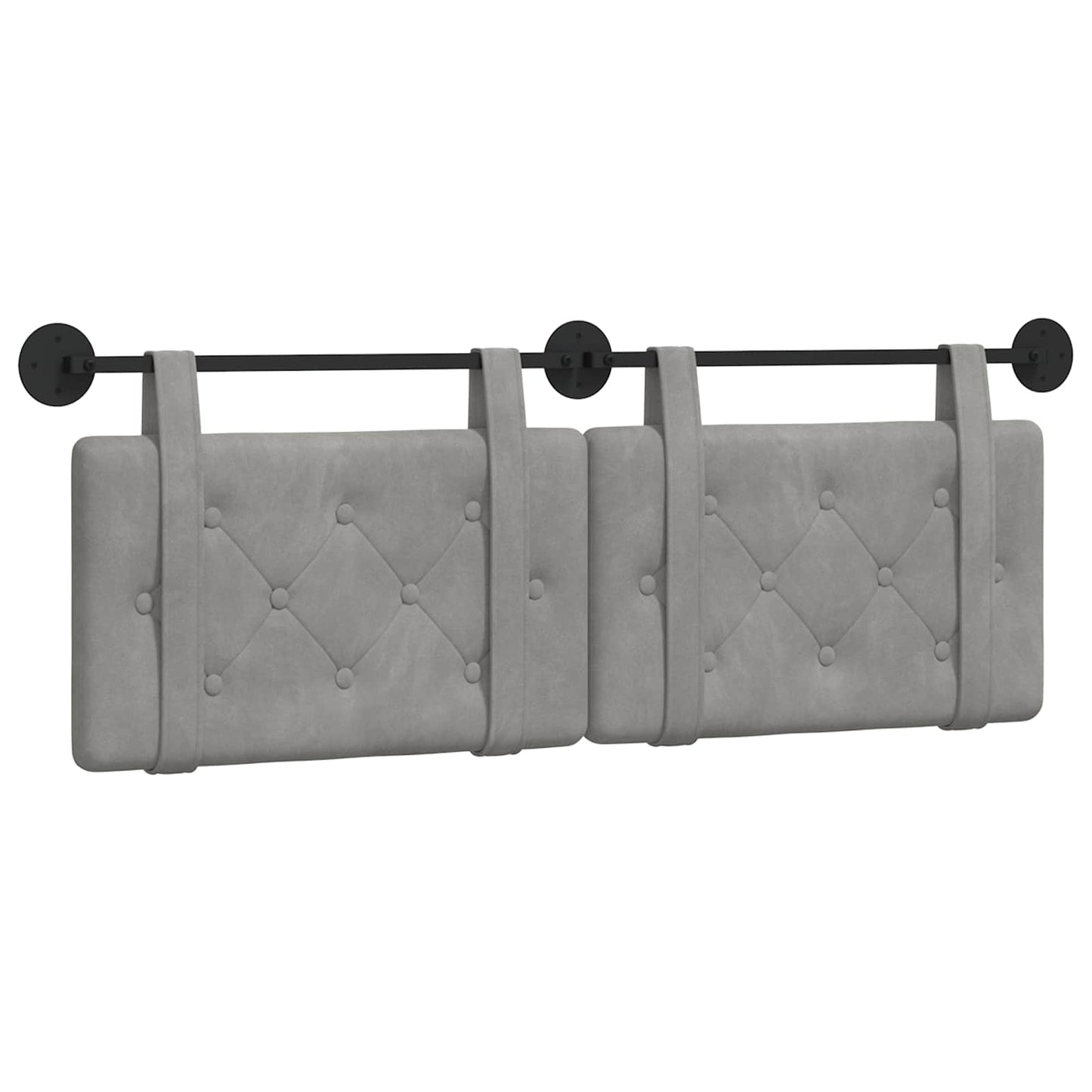 Hangend hoofdbord Lichtgrijs Fluweel is nu te koop bij PeponiXL, paradijselijk wonen!
