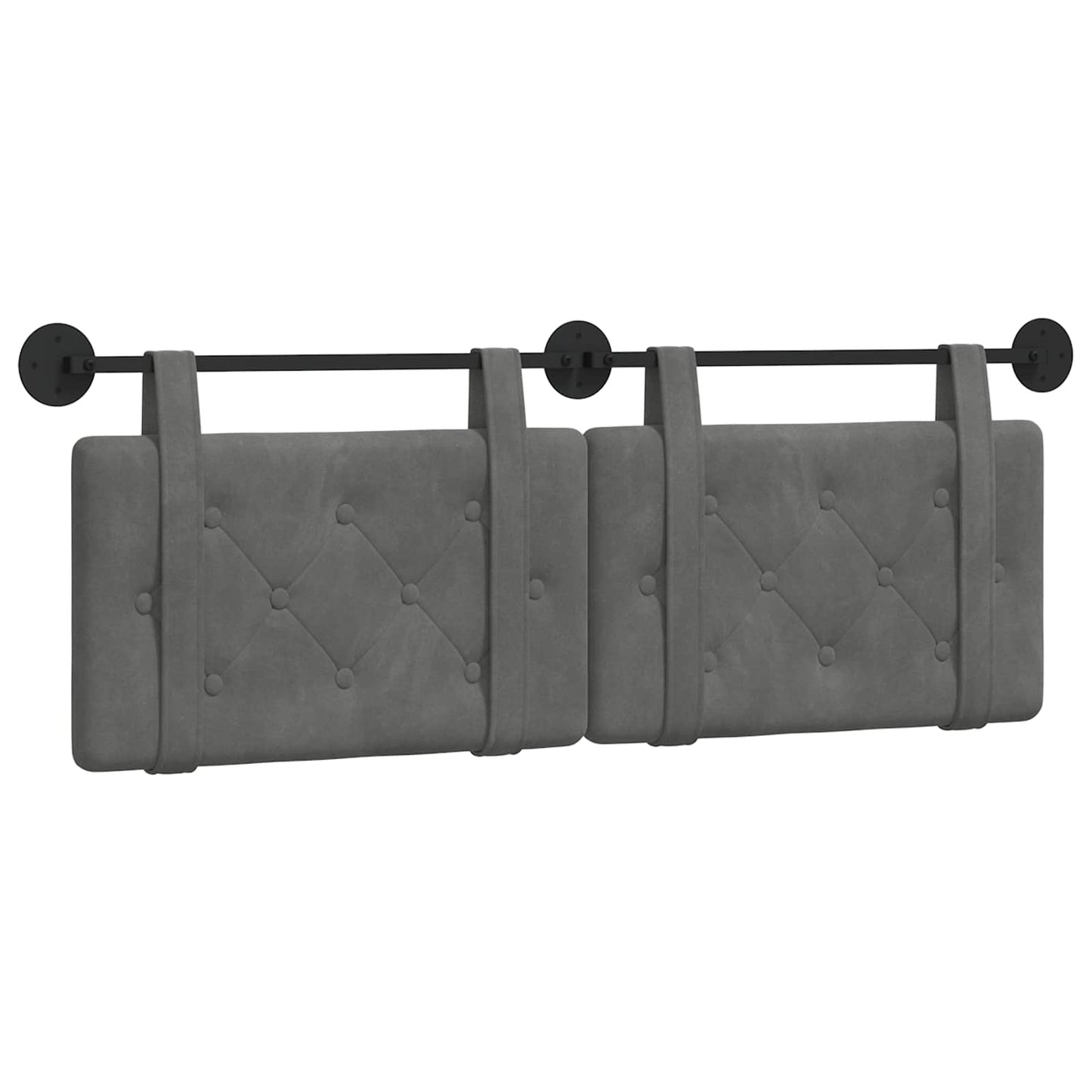 Hangend hoofdbord Donkergrijs Fluweel is nu te koop bij PeponiXL, paradijselijk wonen!