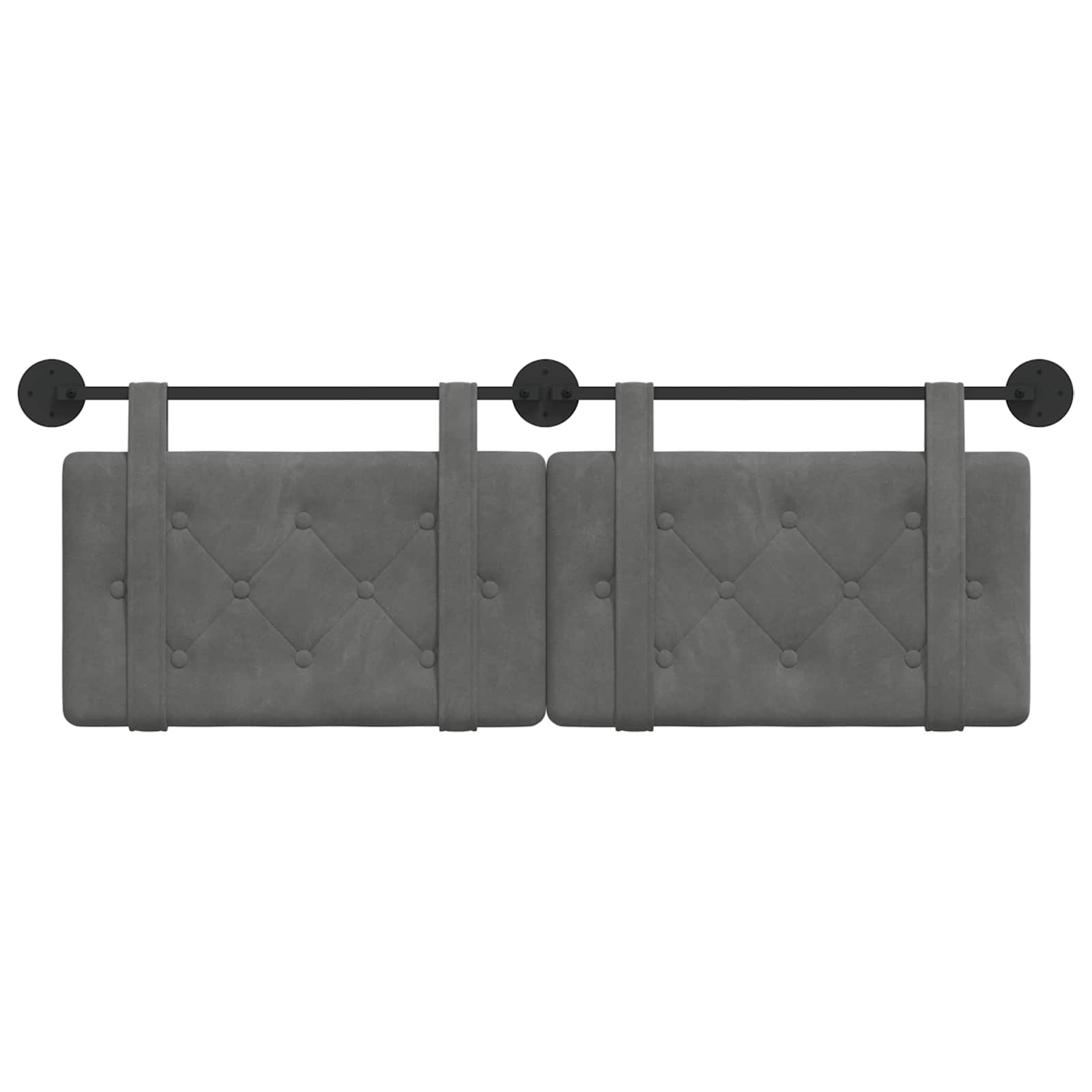 Hangend hoofdbord Donkergrijs Fluweel is nu te koop bij PeponiXL, paradijselijk wonen!