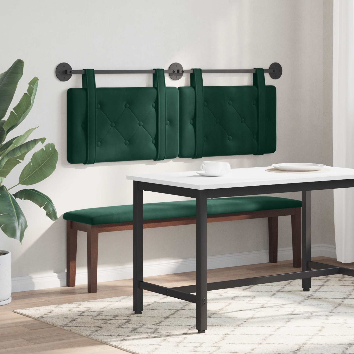 Hangend hoofdbord Donkergroen Fluweel is nu te koop bij PeponiXL, paradijselijk wonen!