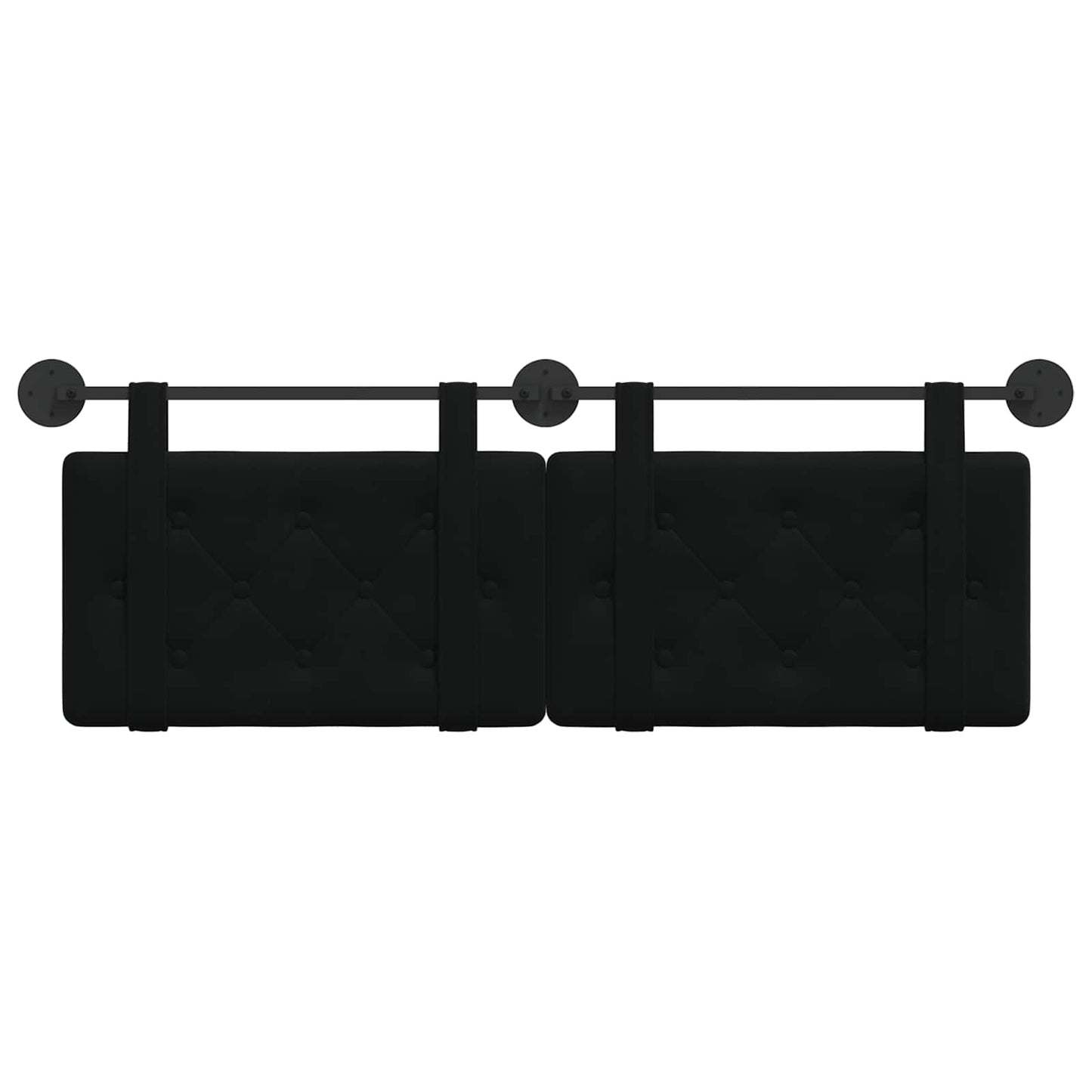 Hangend hoofdbord Zwart Fluweel is nu te koop bij PeponiXL, paradijselijk wonen!