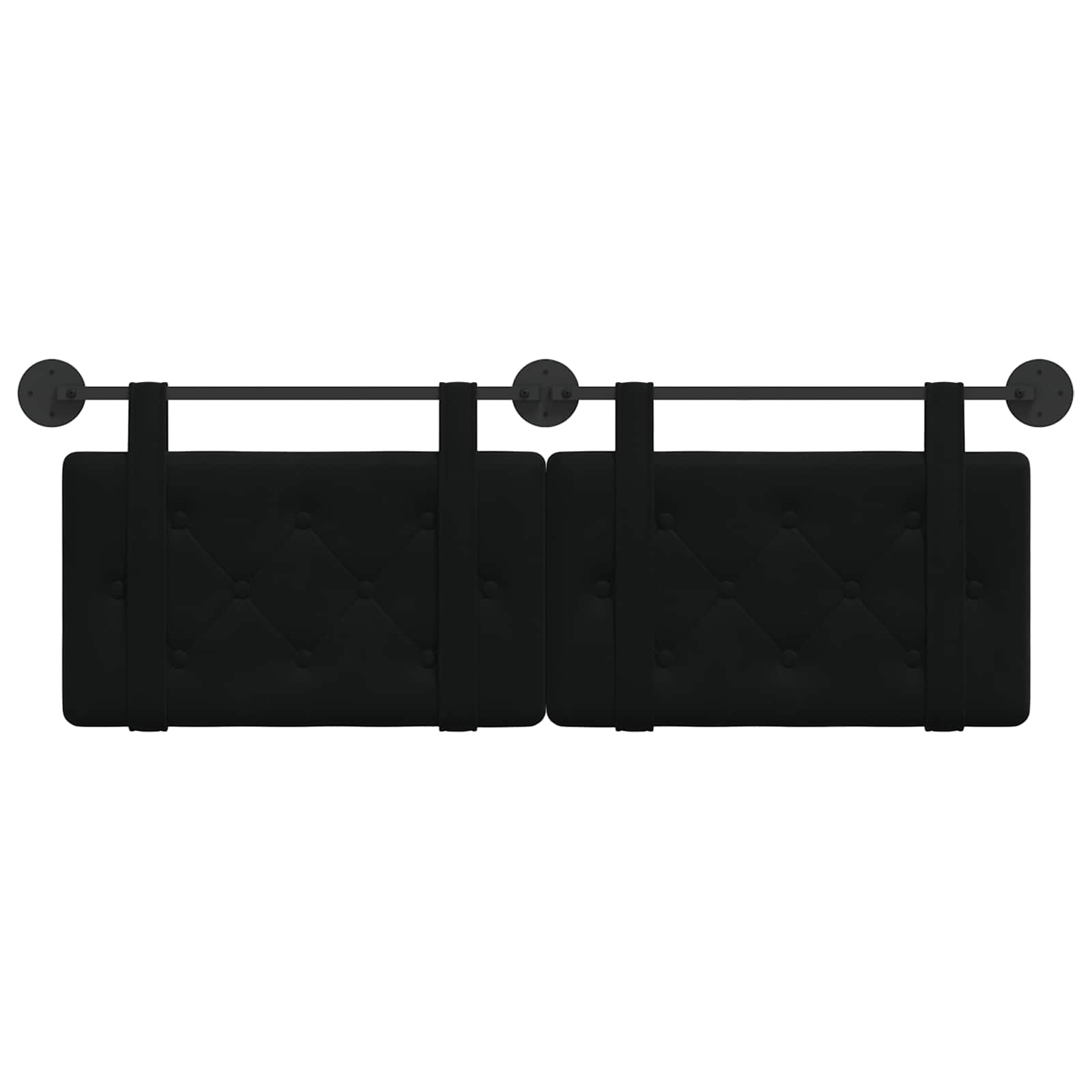 Hangend hoofdbord Zwart Fluweel is nu te koop bij PeponiXL, paradijselijk wonen!