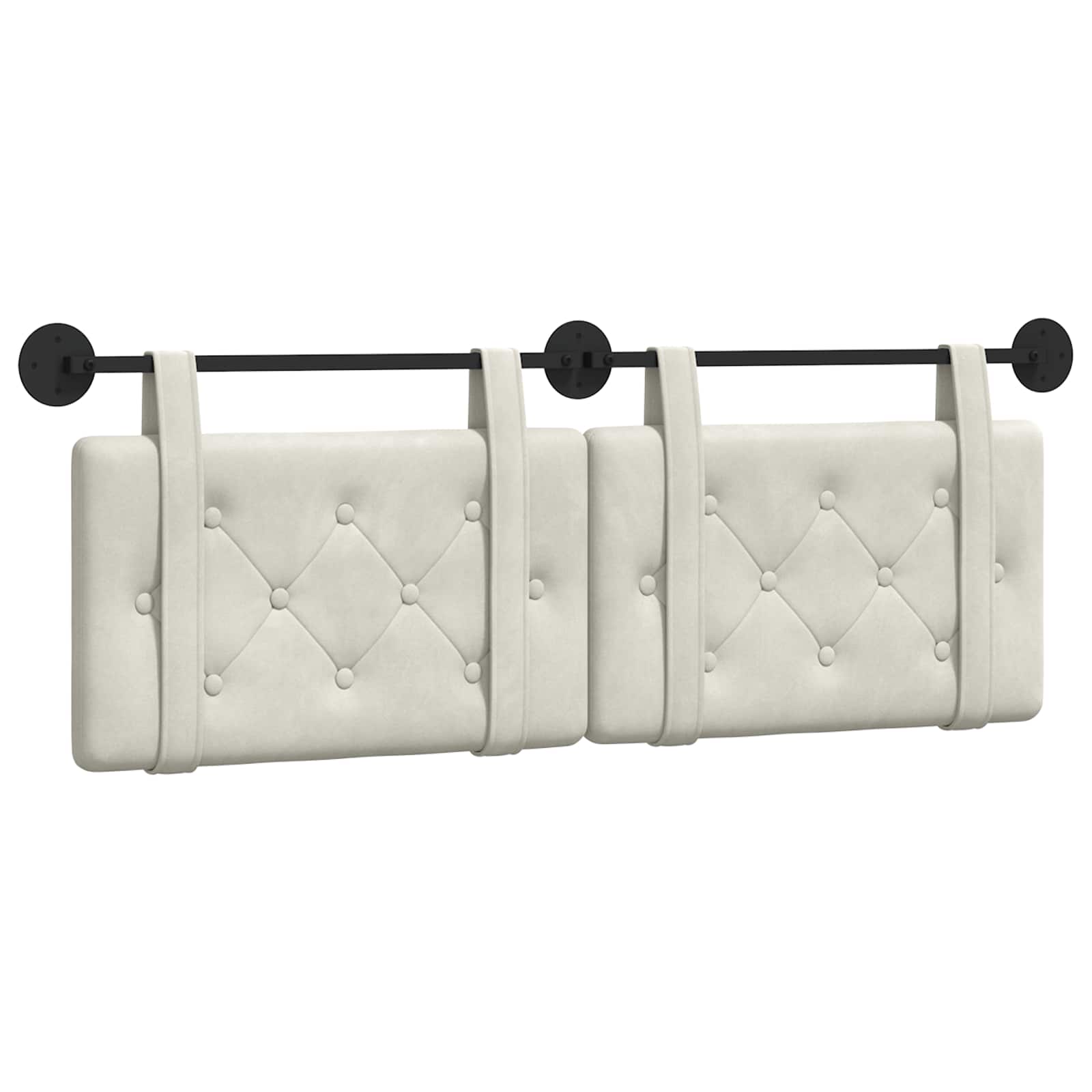 Hangend hoofdbord Crème Fluweel is nu te koop bij PeponiXL, paradijselijk wonen!