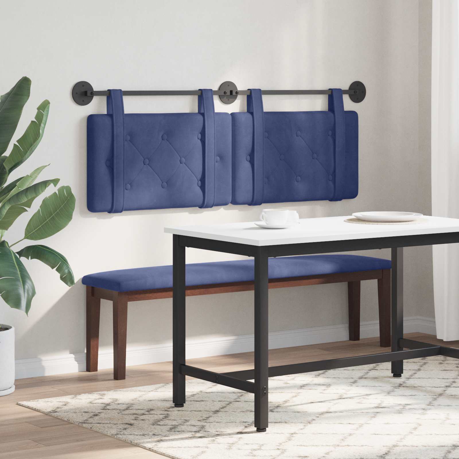 Hangend hoofdbord Politieblauw Fluweel is nu te koop bij PeponiXL, paradijselijk wonen!