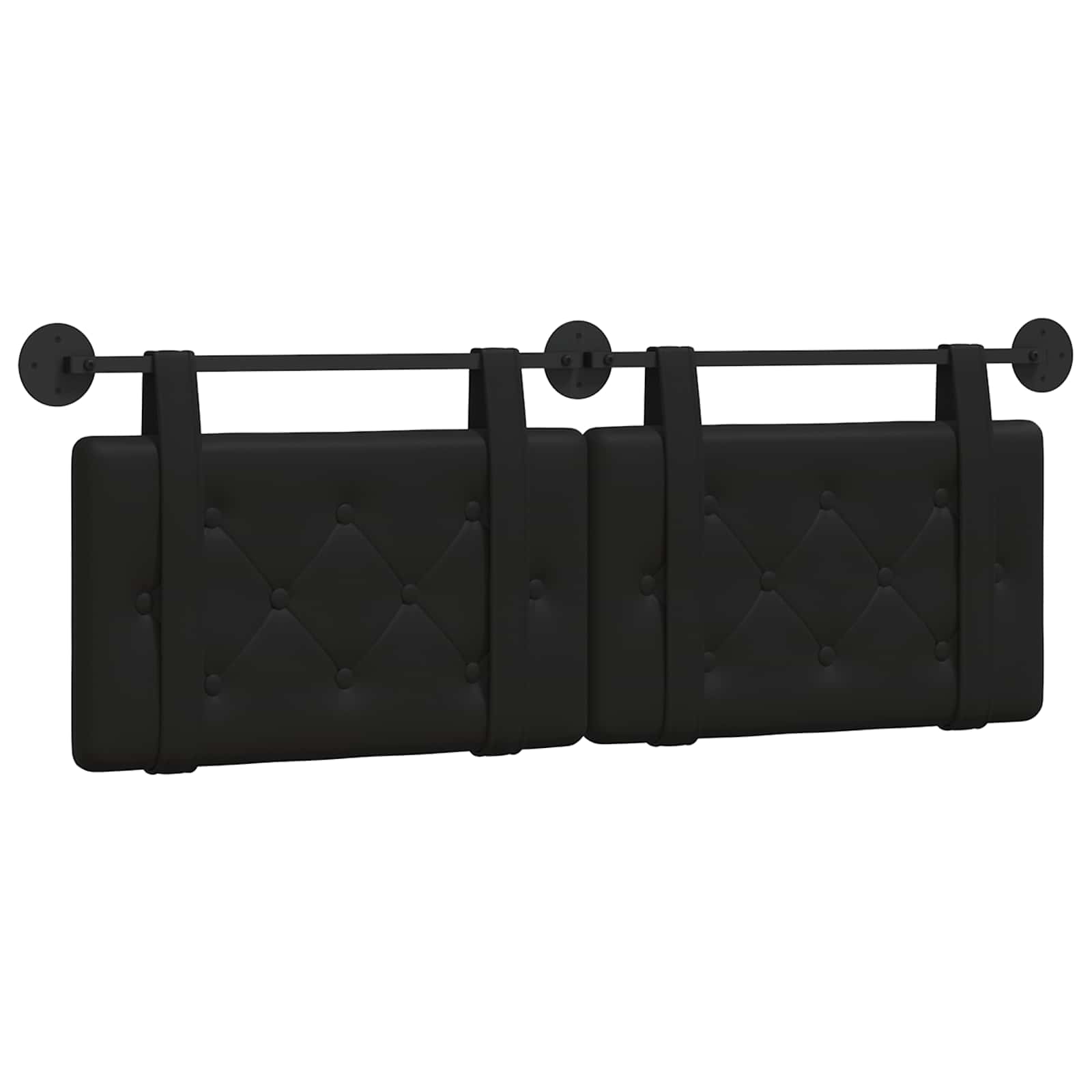 Hangend hoofdbord Zwart Kunstleer is nu te koop bij PeponiXL, paradijselijk wonen!
